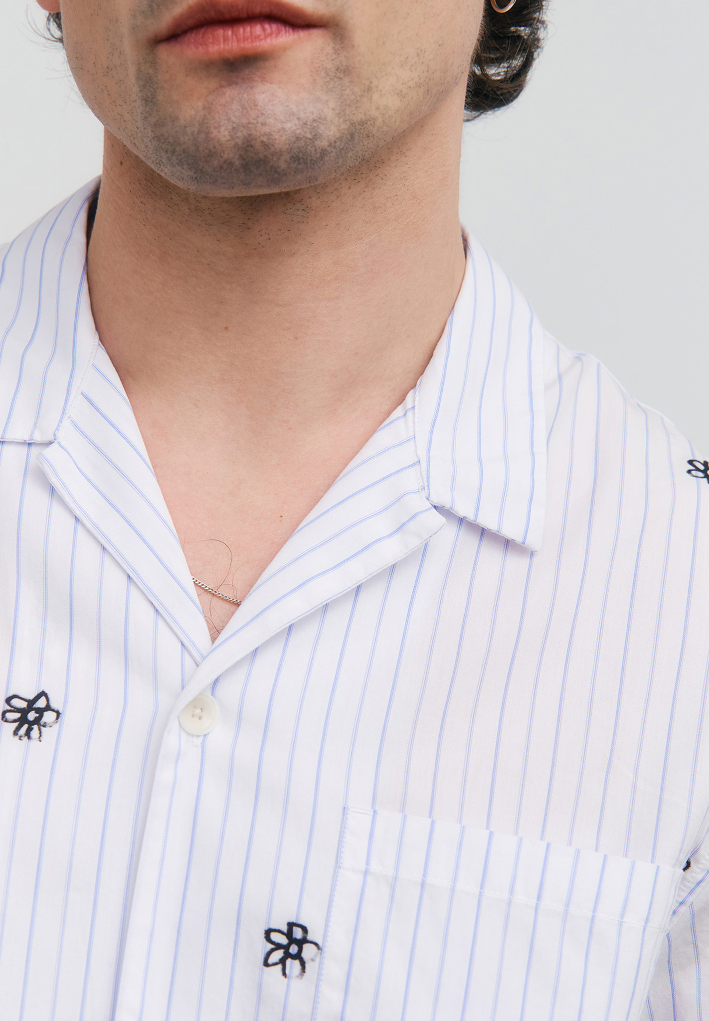 hemden, streifen, knopfleiste, kollar, brusttasche