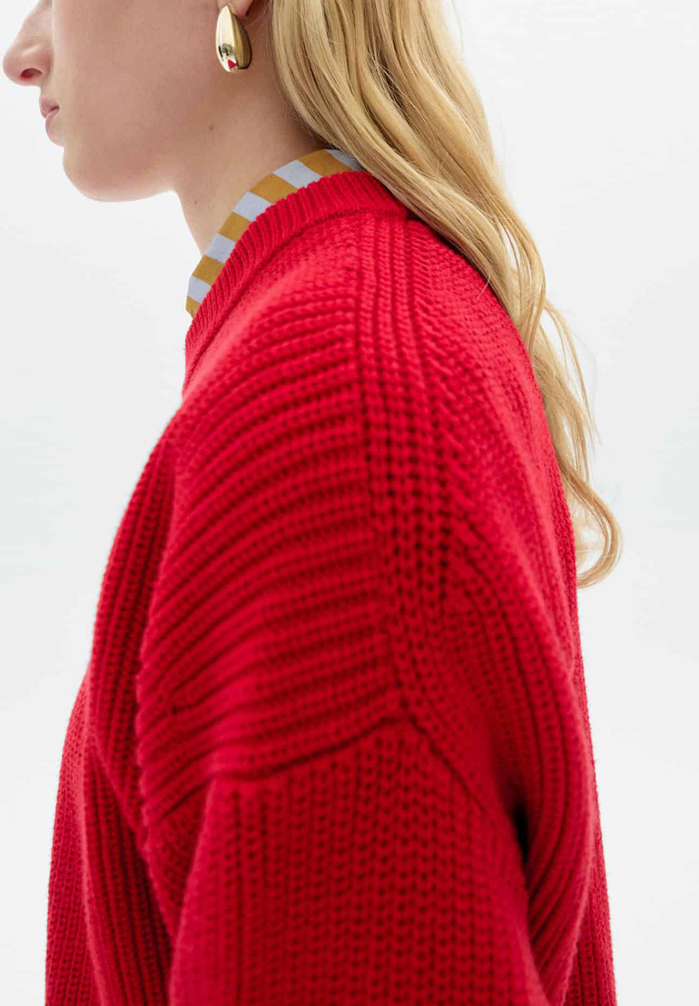 THINKING MU Knitted Sweater Carmen Strickwaren, Pullover, Erwachsener, Person, Frau