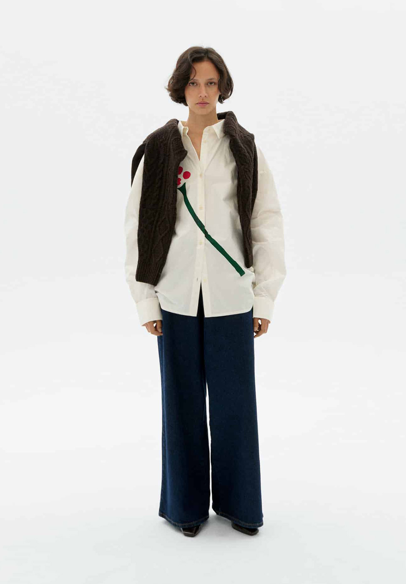 THINKING MU Juana Blouse Flowers Bekleidung, Mantel, Hosen