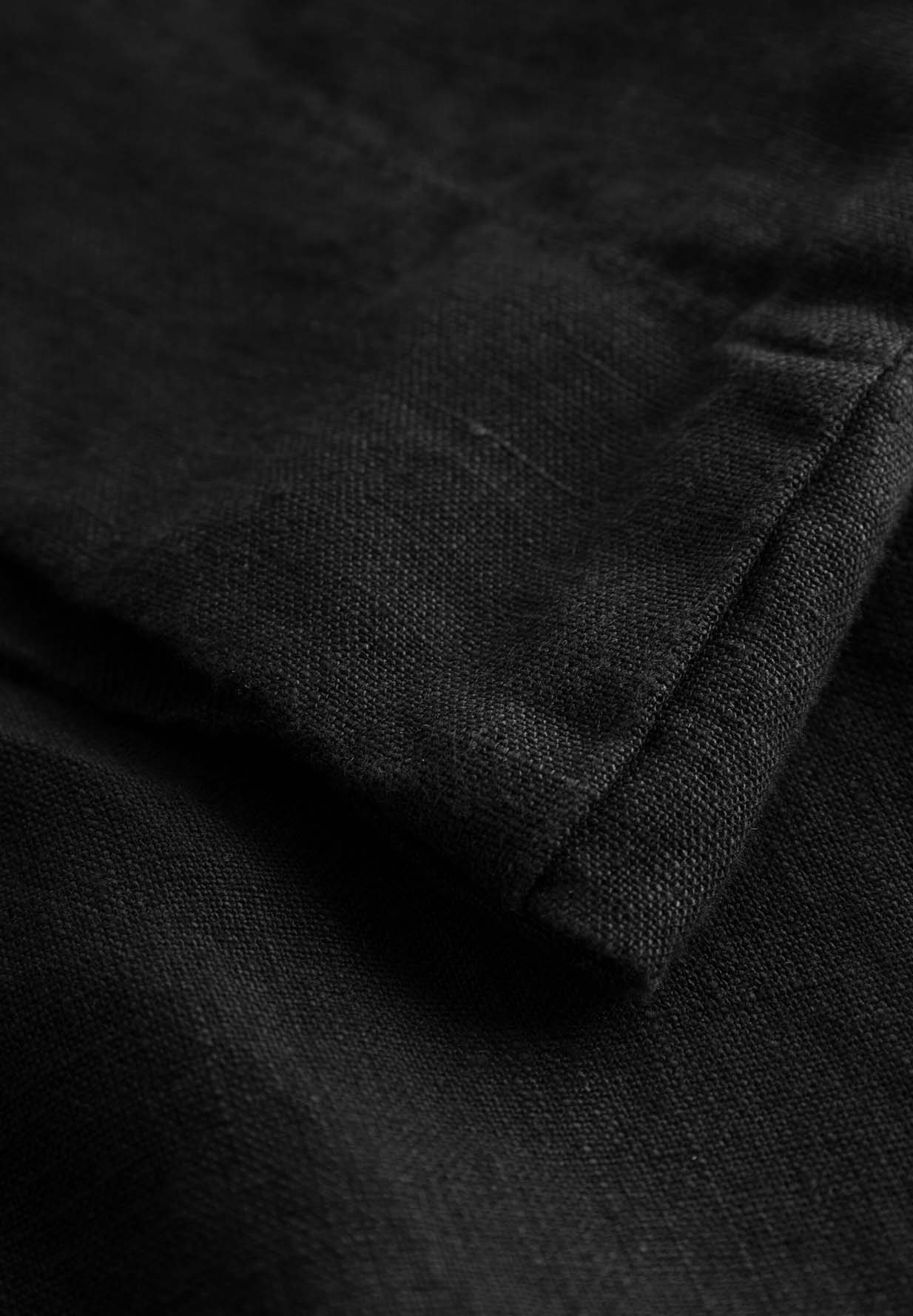 KNOWLEDGECOTTON APPAREL Natural Linen Baggy Shorts black jet XXL