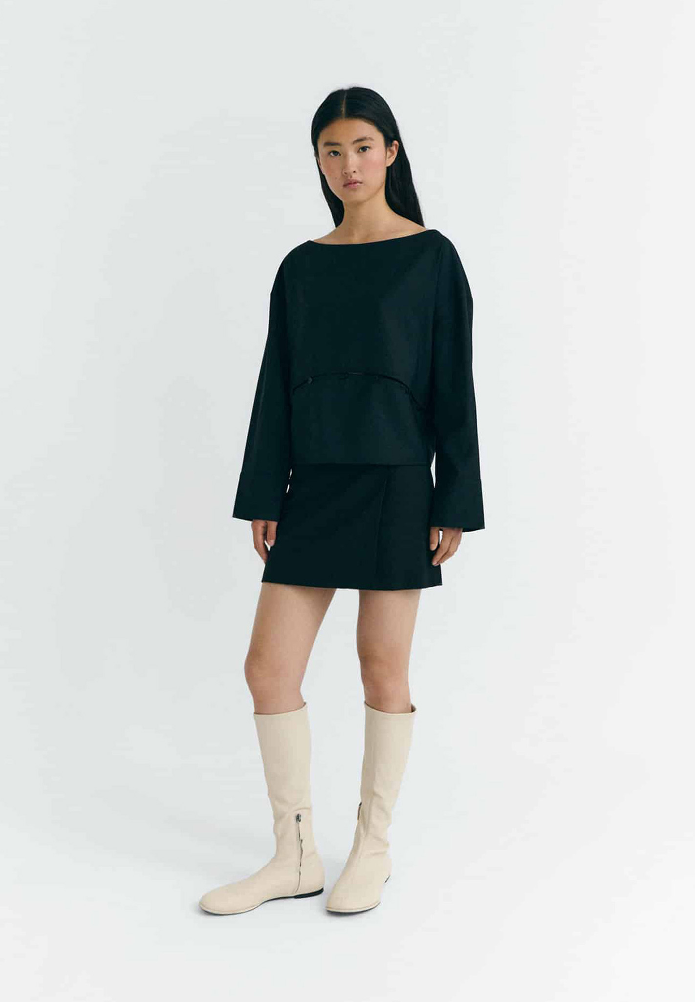 THINKING MU Blouse Marion Langarm, Mantel, Rock, Kleid, Person