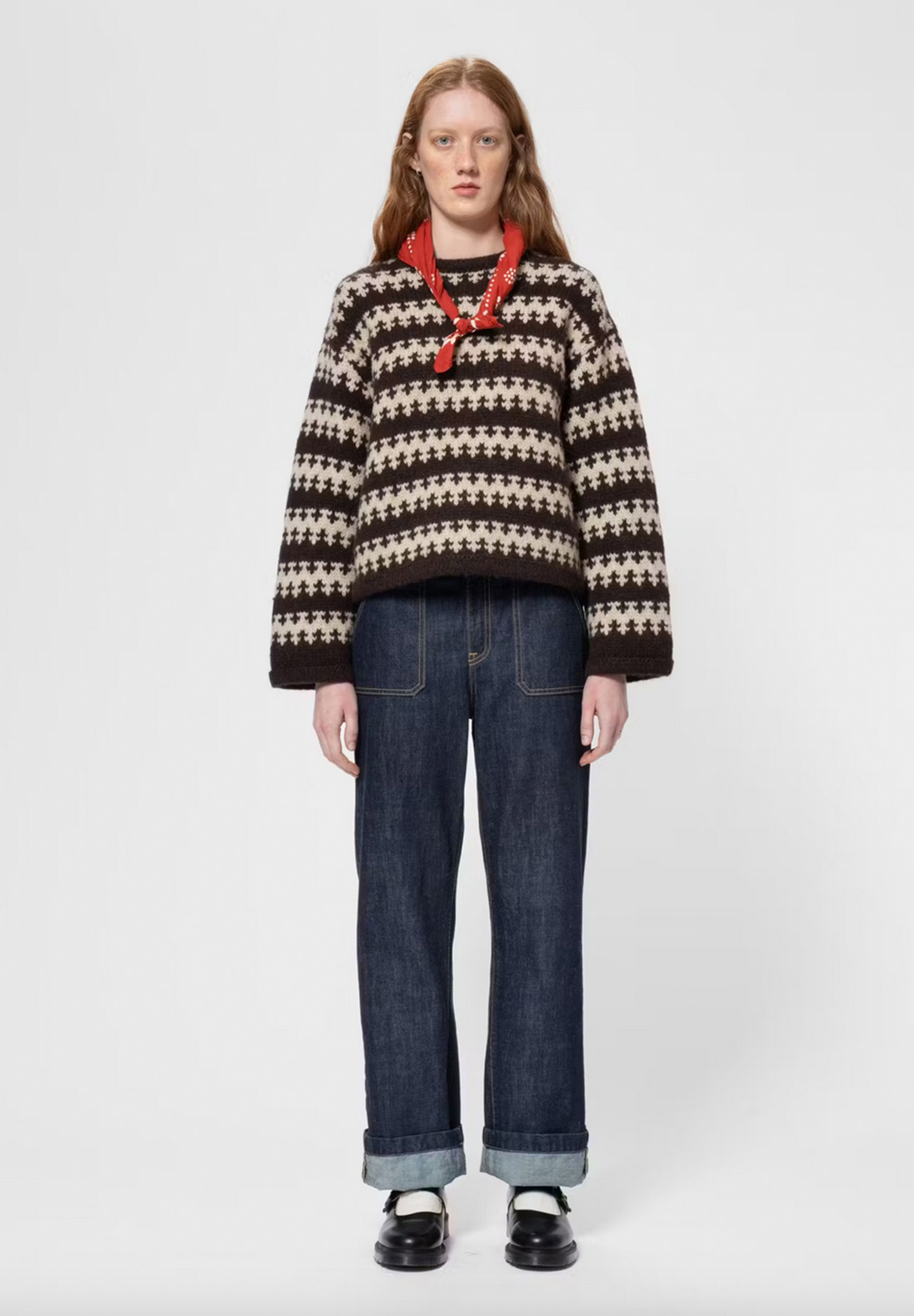 NUDIE JEANS Alpaca Knit Gerd Fair Isle 