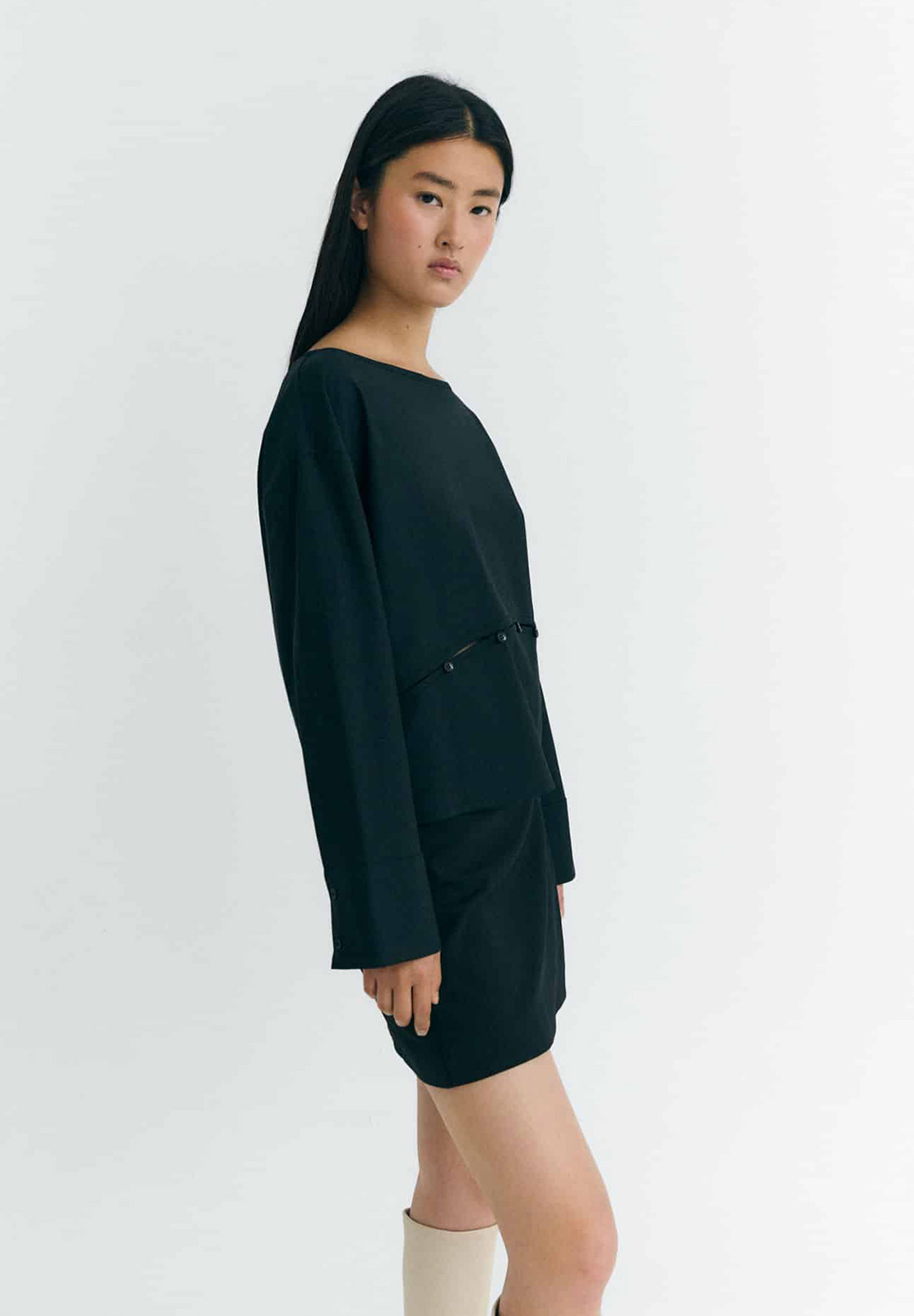 THINKING MU Blouse Marion Mantel, Langarm, Ärmel, Kleid, Person