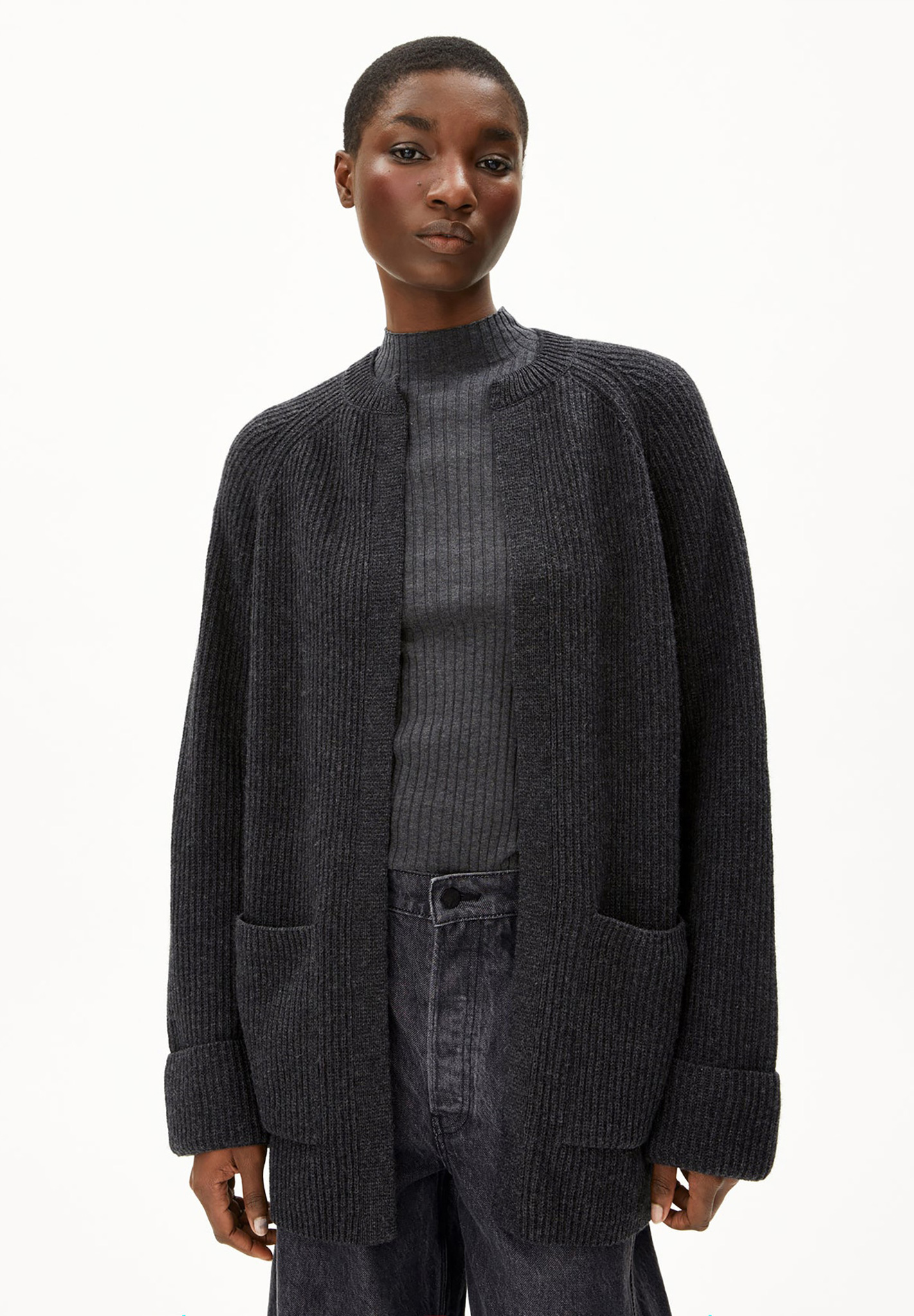 Bekleidung, Strickwaren, Pullover, Mantel