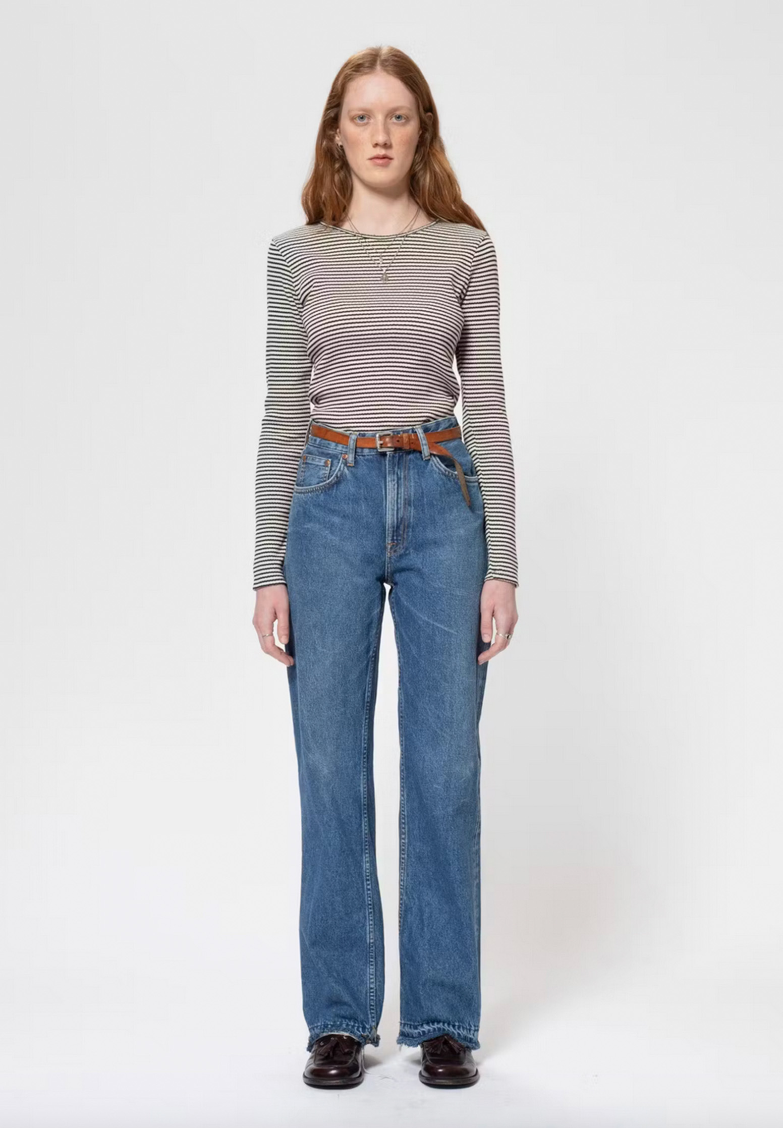 NUDIE JEANS Jessy Rib T-Shirt Striped NUDIE JEANS Jessy Rib T-Shirt Striped
