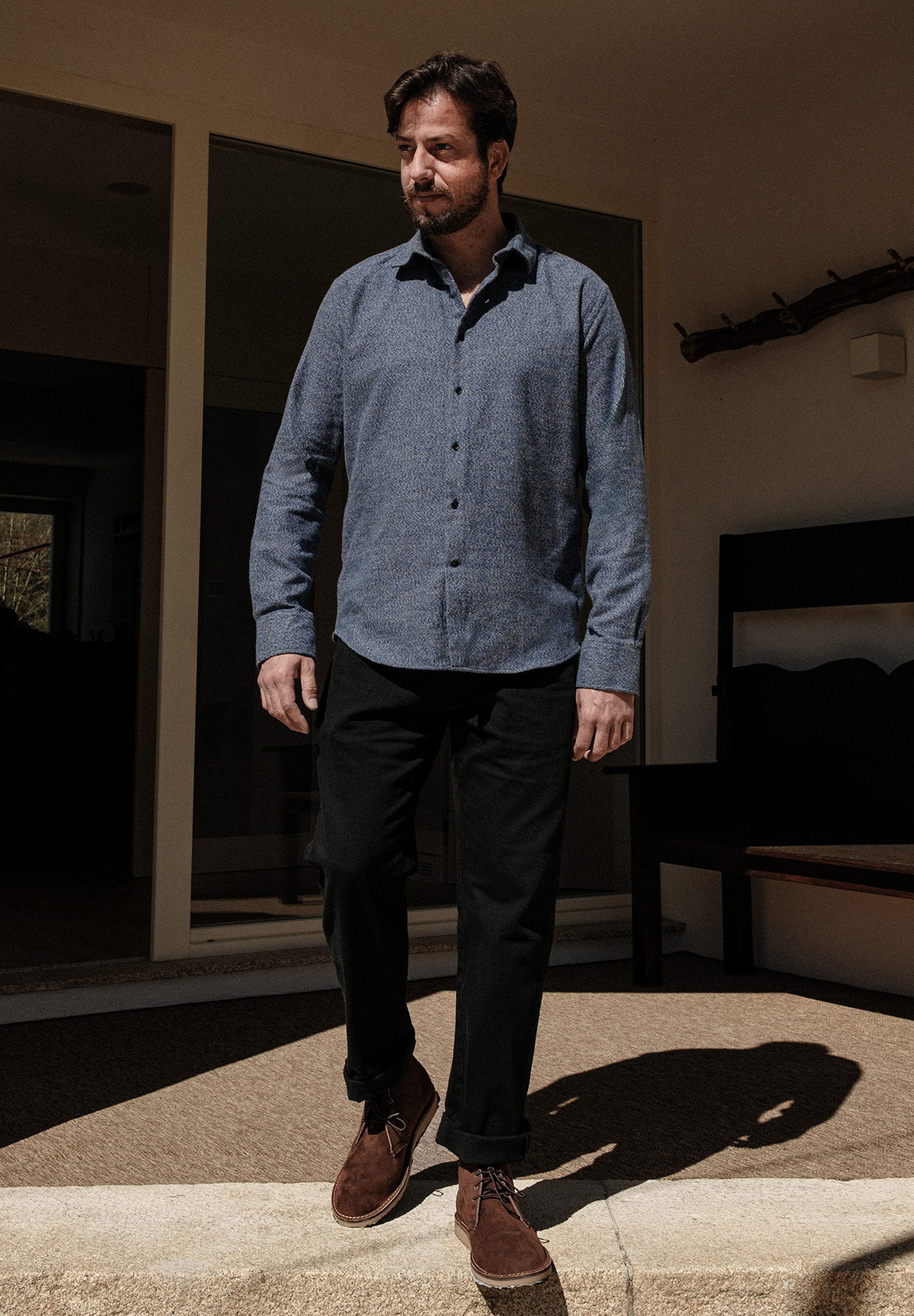 Hosen, Person, Stehend, Hemd, Mann