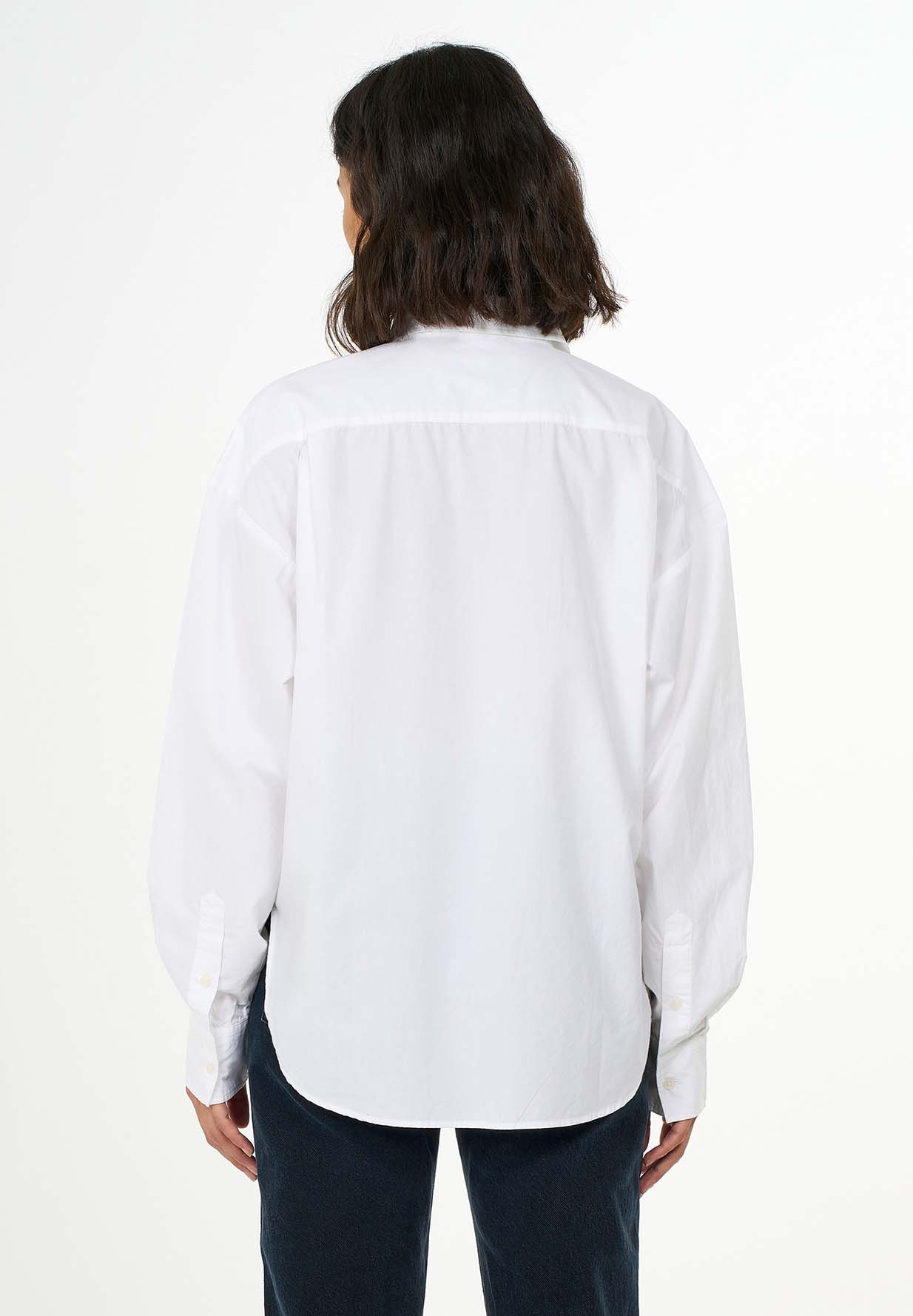 KNOWLEDGECOTTON APPAREL Boxy Poplin Shirt bright white KNOWLEDGECOTTON APPAREL Boxy Poplin Shirt bright white
