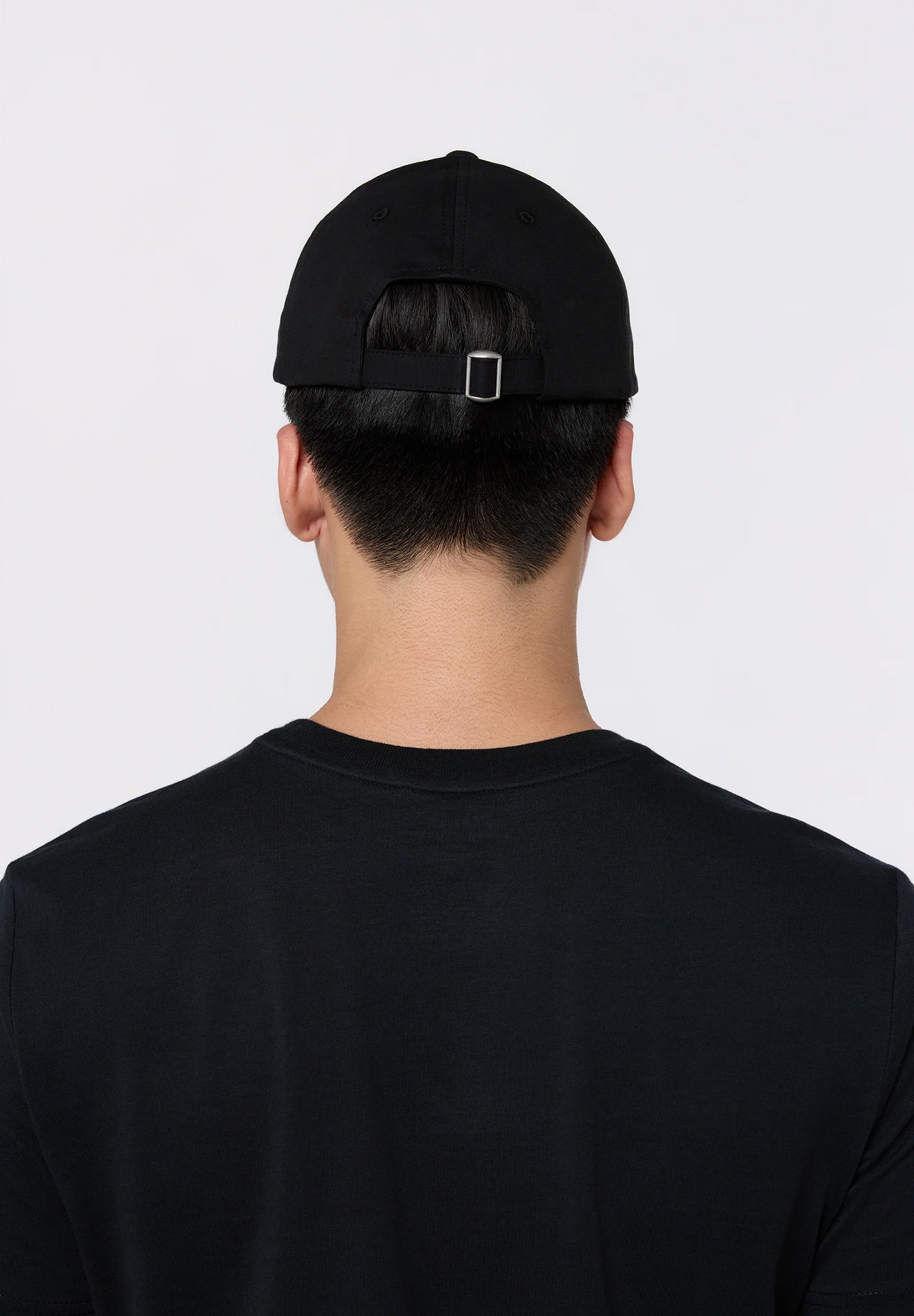 Cap, Baseballcap, Schwarz, Cap mit Schnalle, Hut Rückseite