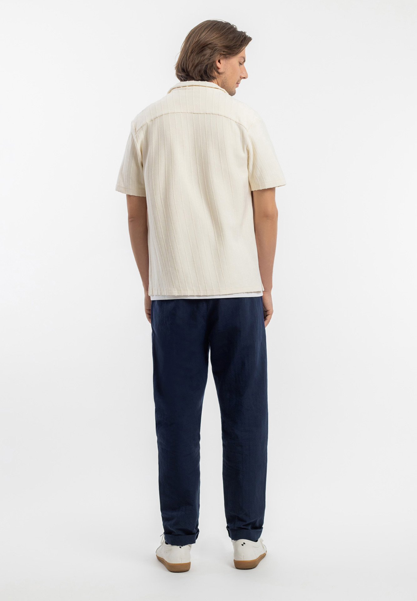 ROTHOLZ Knit Bowling Shirt Leinen, Hosen, Person, Stehend, Bluse