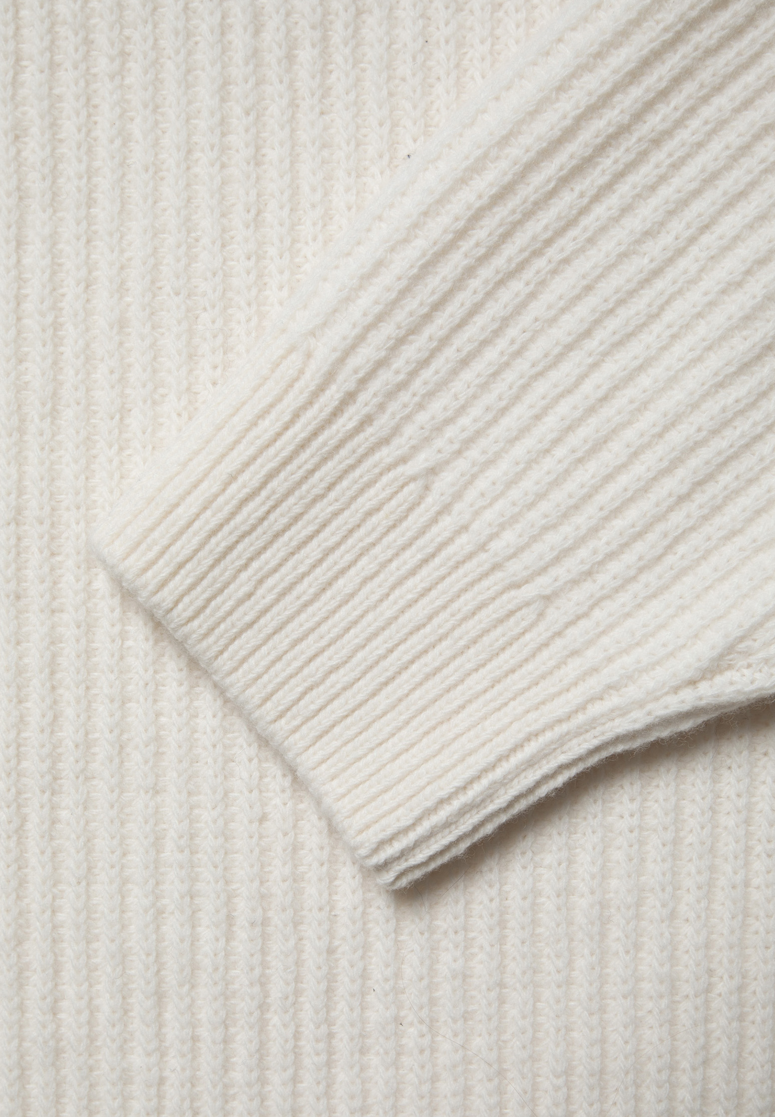 NUDIE JEANS Strickpullover August Rib Wool offwhite S