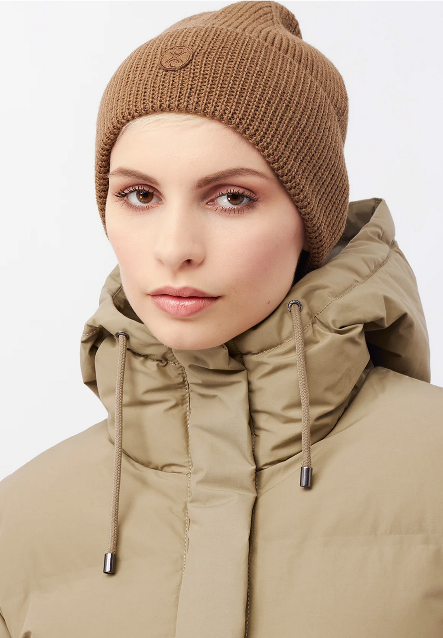 LANGERCHEN Beanie Tok Hut, Mütze, Mantel, Jacke, Person