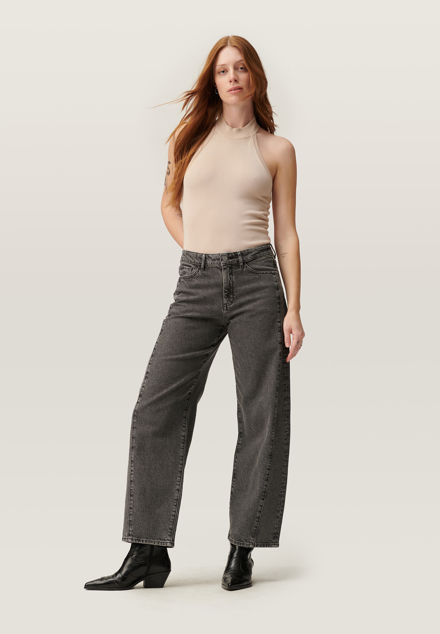 DAWN DENIM Jeans Ash Barrel Leg Minimal Stretch