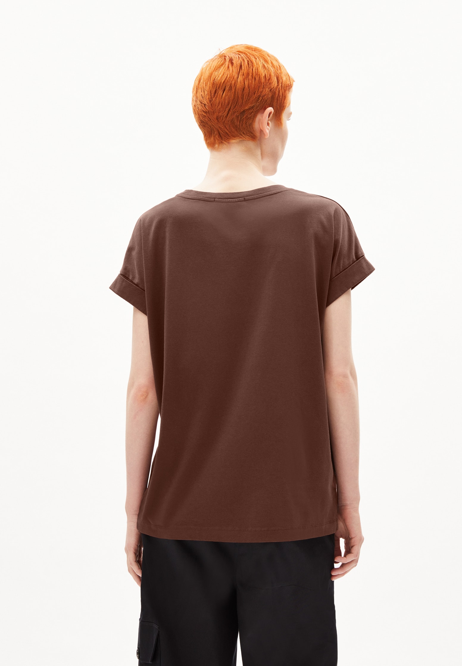 ARMEDANGELS T-Shirt Idaara deep brown L