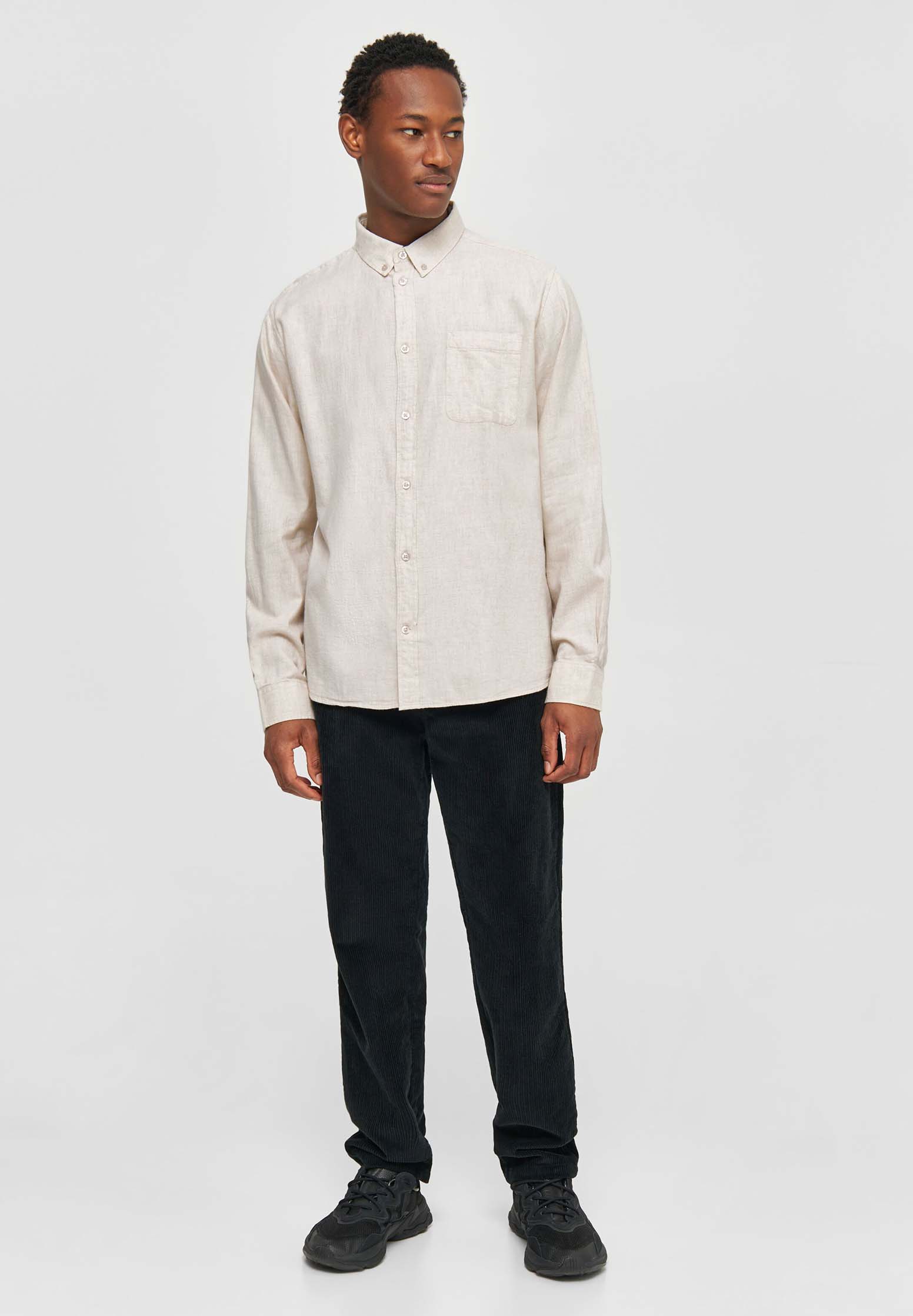 KNOWLEDGECOTTON APPAREL Regular Fit Flannel Shirt Hemd, Person, Stehend, Erwachsener, Mann