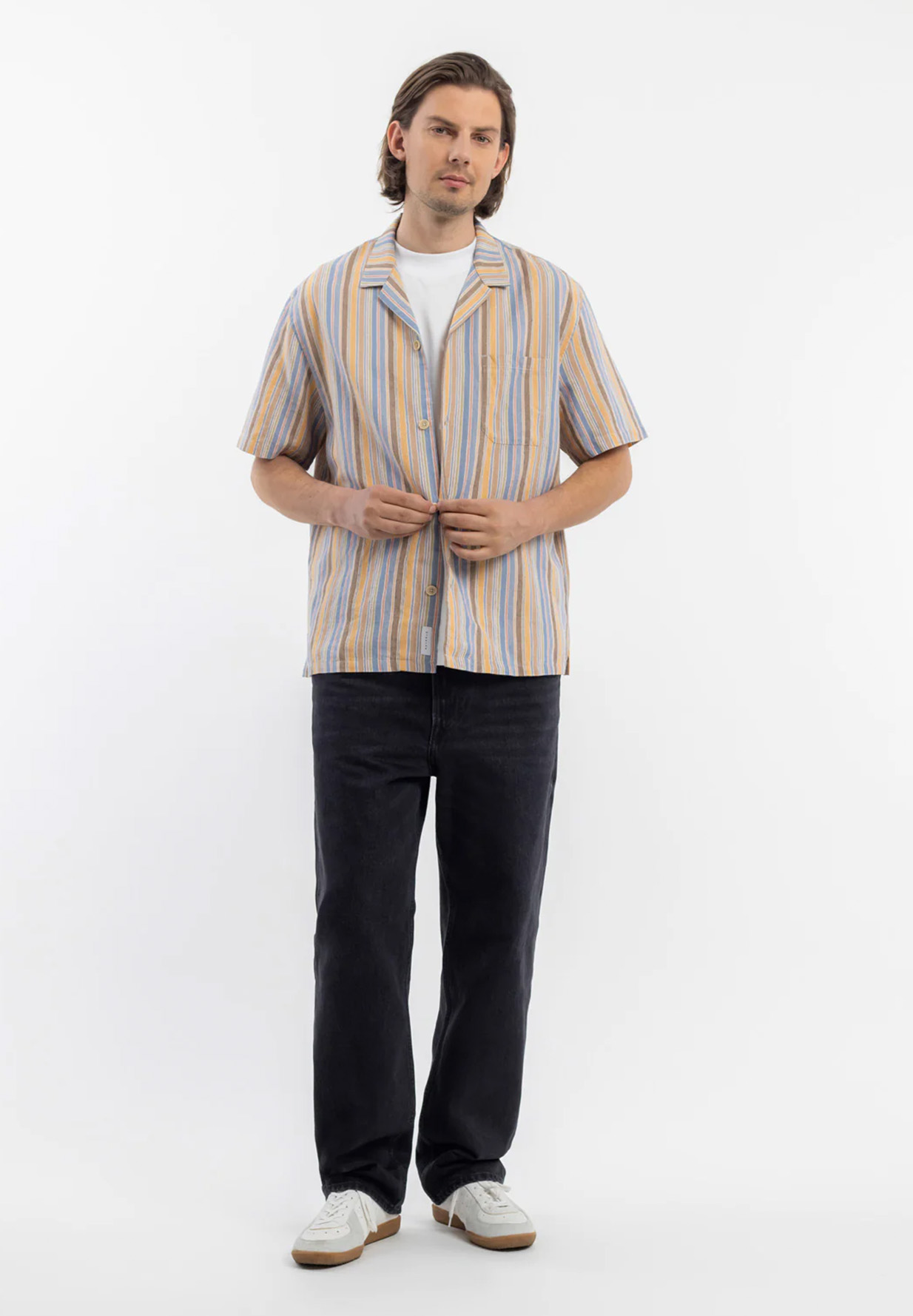ROTHOLZ Bowling Shirt multi stripe S