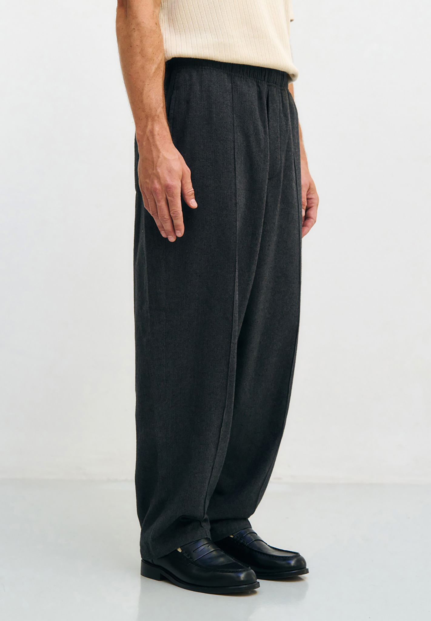 ROTHOLZ Pleated Wide Pants Herringbone Hosen, Erwachsener, Männlich, Mann, Person