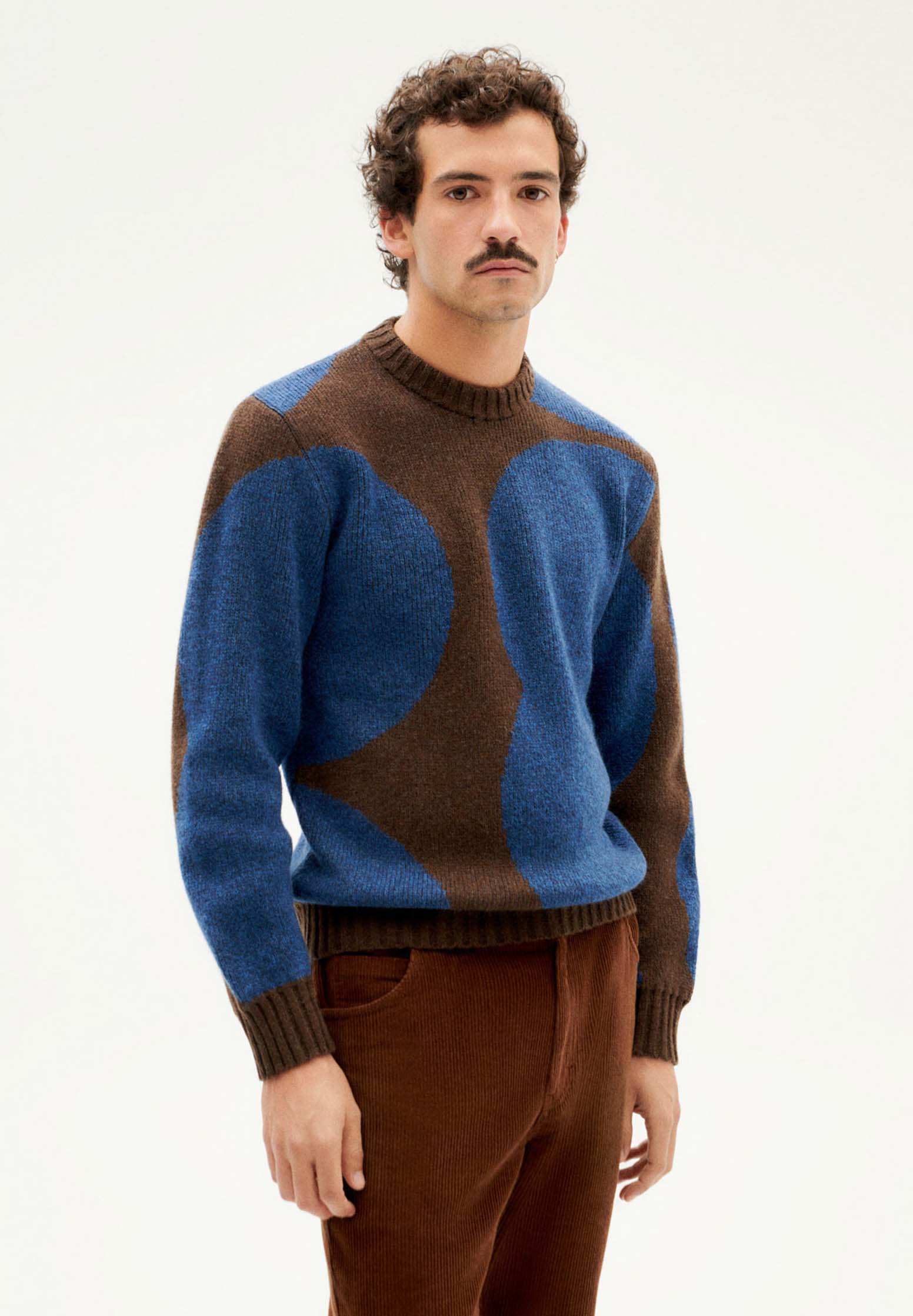 THINKING MU Khem Knitted Sweater blue S