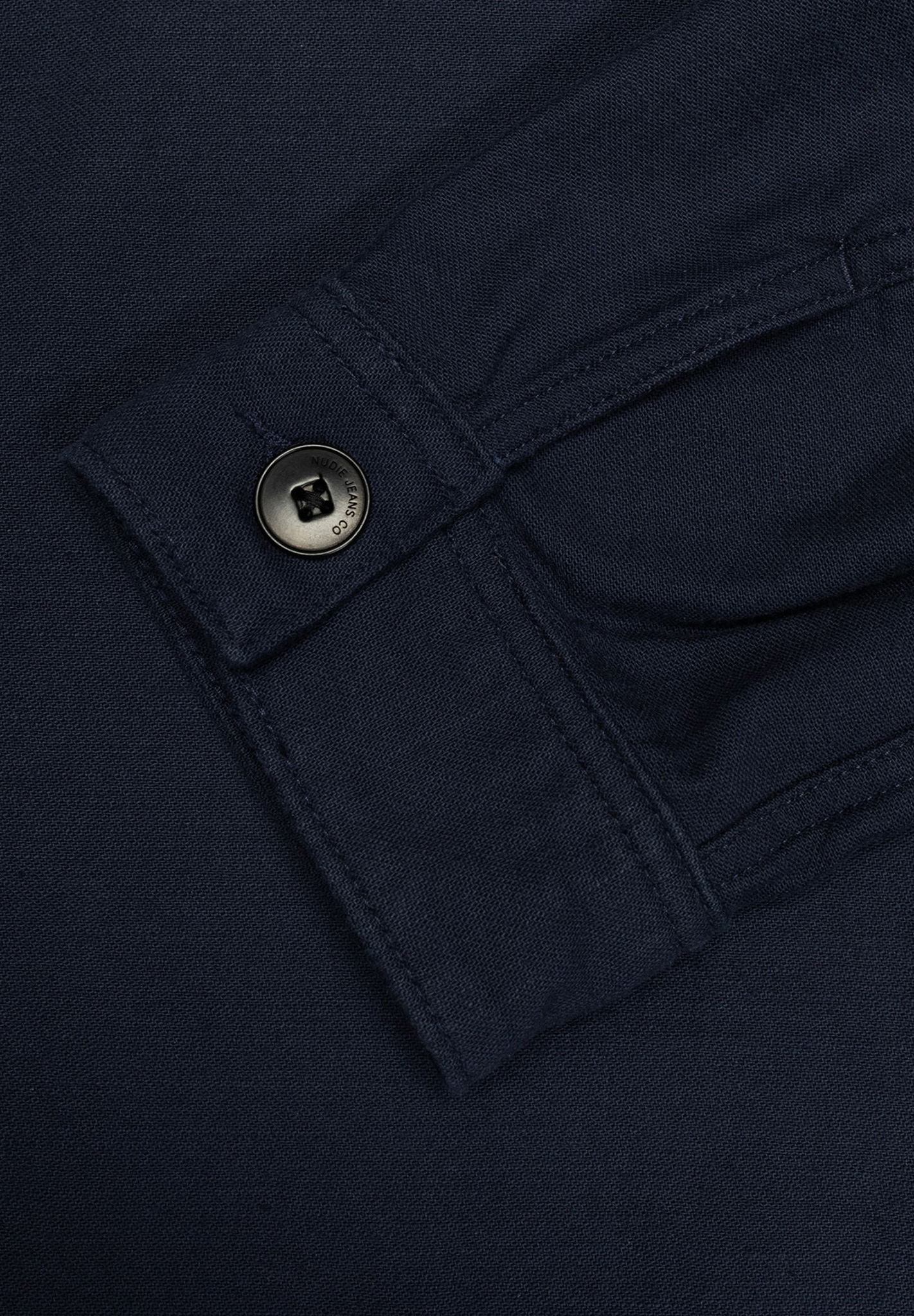 dunkelblau, Hemd, Knopf, Ärmelbereich, Stofftextur