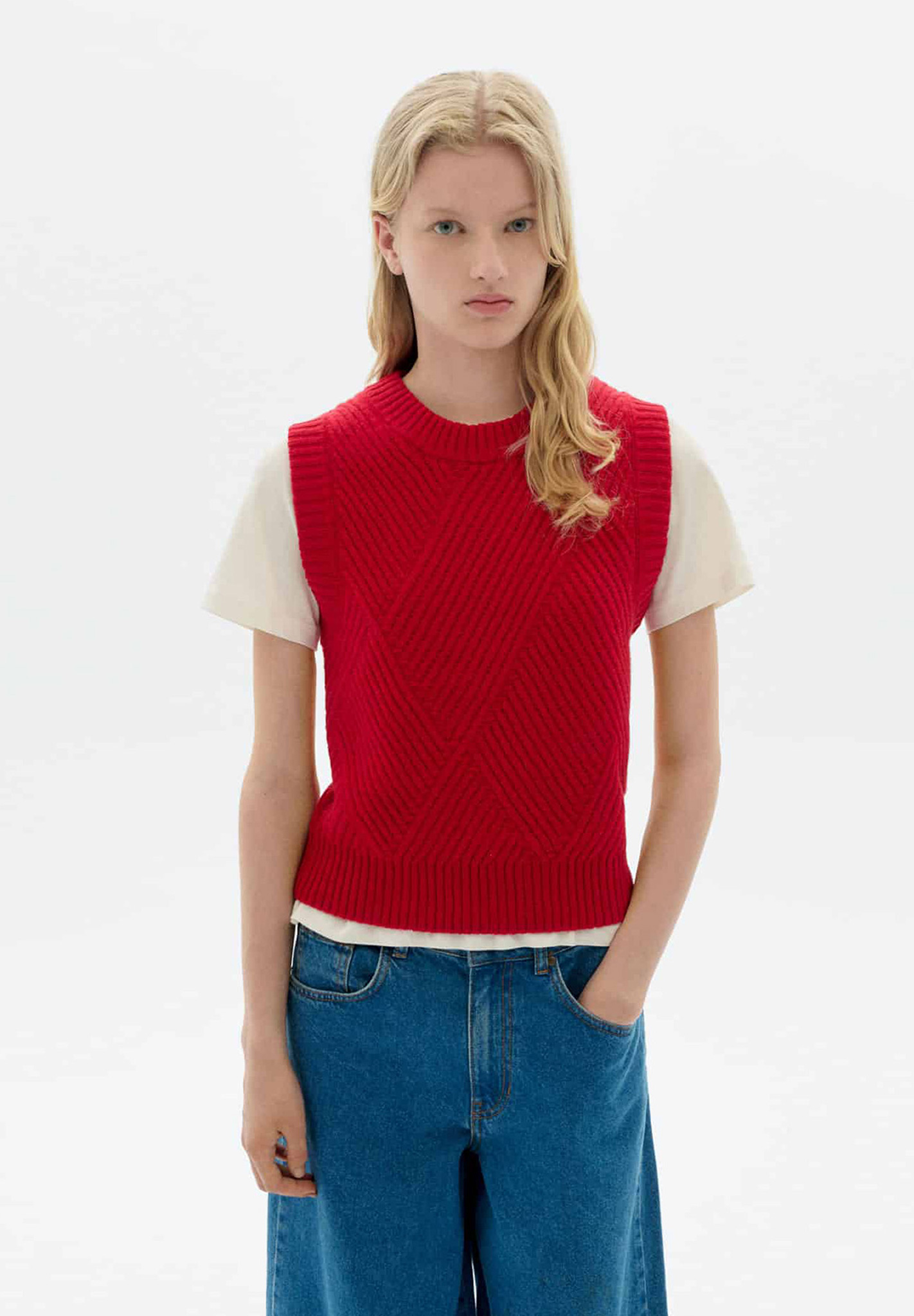 THINKING MU Knitted Vest Kaia Bekleidung, Weste, Strickwaren, Pullover, Bluse