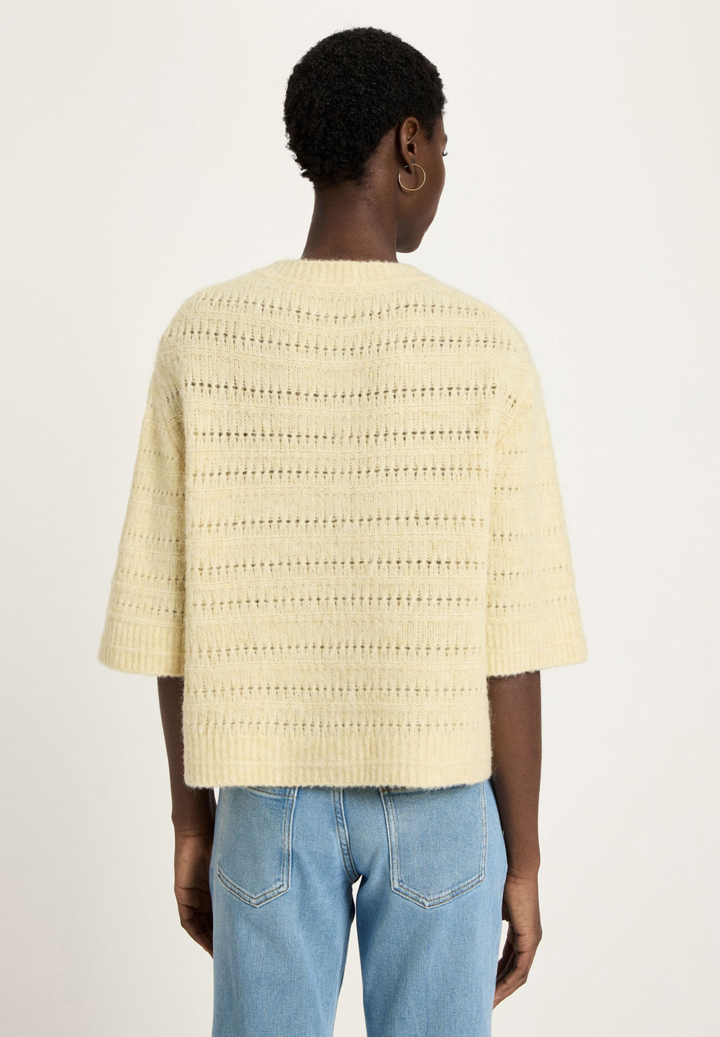 Modisch, Jeanshose, Strickwaren, Pullover, Person