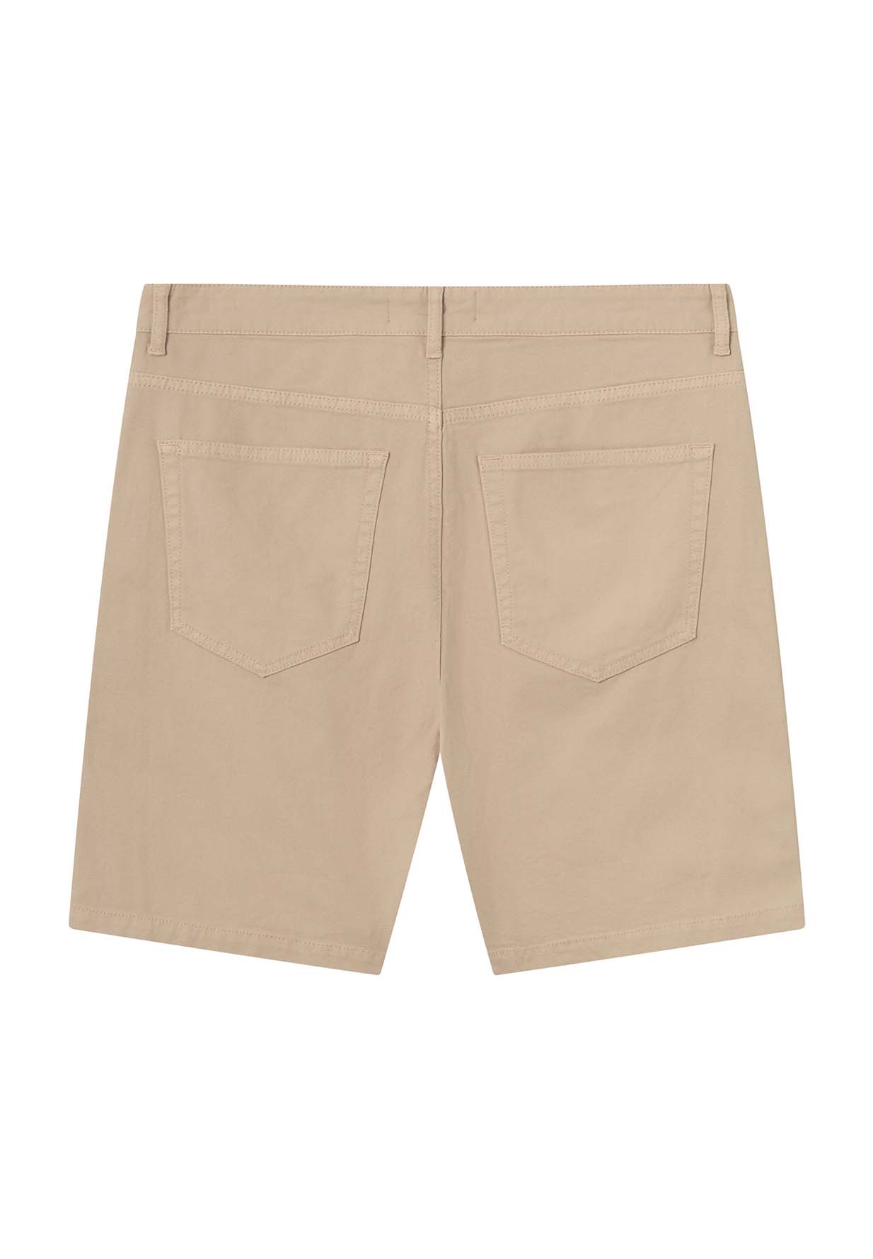 KNOWLEDGECOTTON APPAREL Loose 5-Pocket Canvas Twill Shorts light feather gray 30