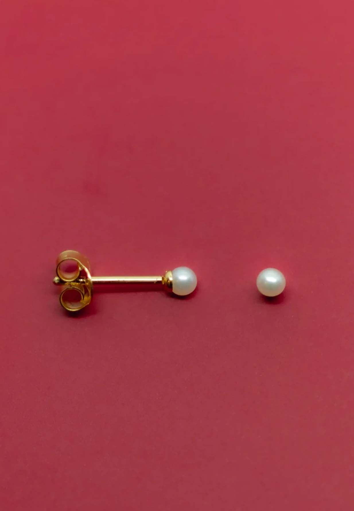 FEJN Freshwater Pearl Ohrstecker gold