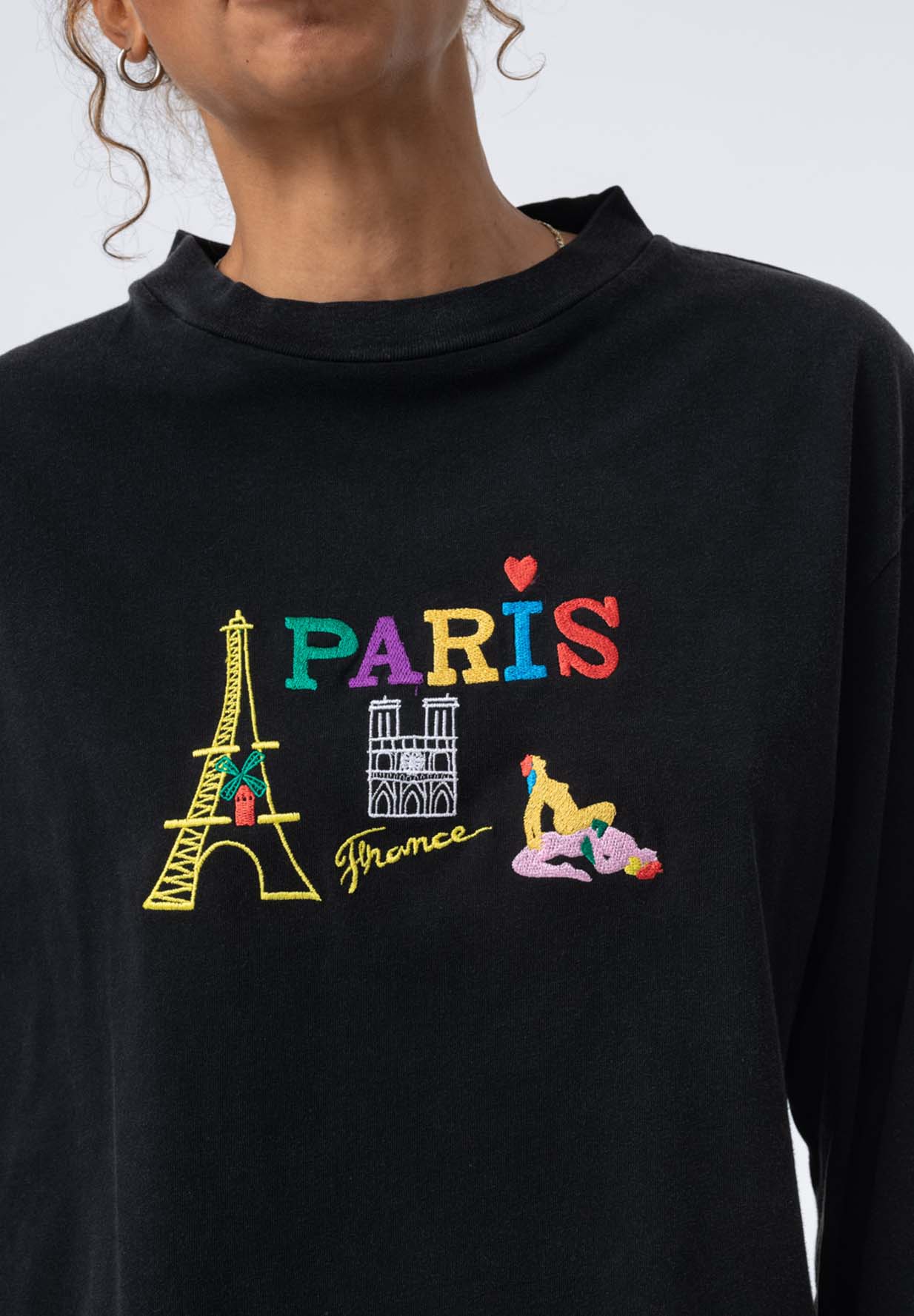CARNE BOLLENTE T-shirt Kisses from Paris black XS