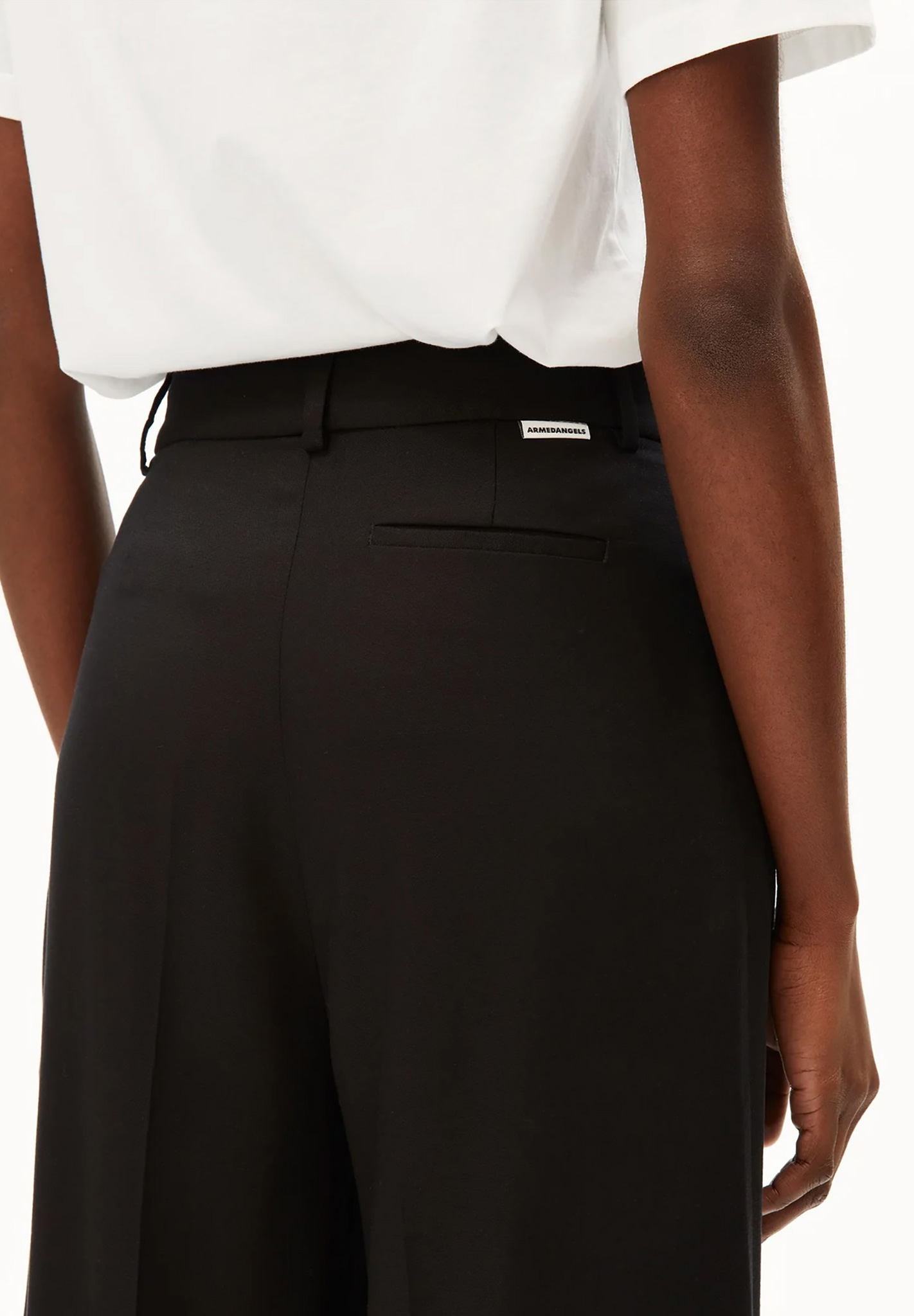 Hose, Schwarz, Pantalon, Rückentasche, Bund