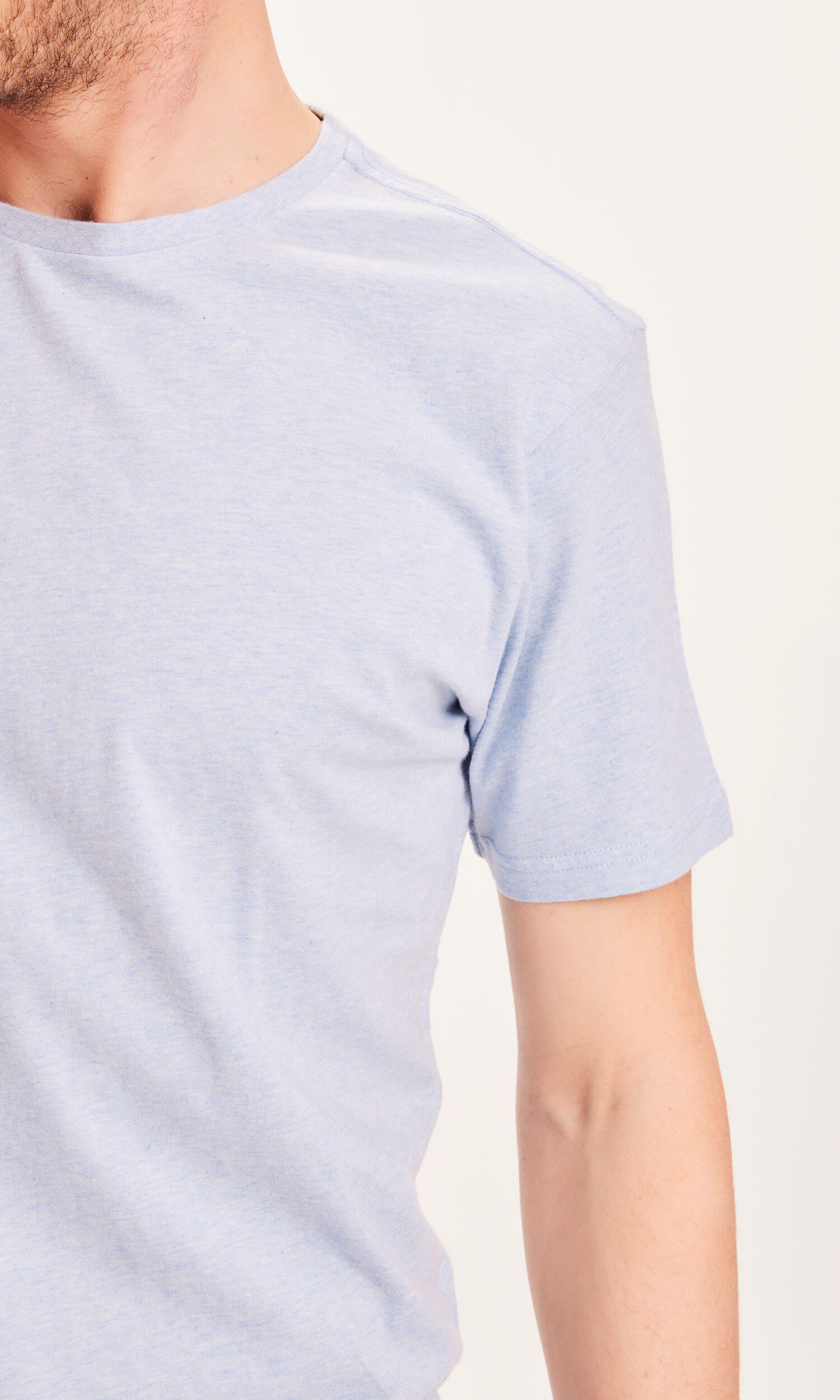 KNOWLEDGECOTTON APPAREL T-Shirt Alder sky way melange KNOWLEDGECOTTON APPAREL T-Shirt Alder sky way melange