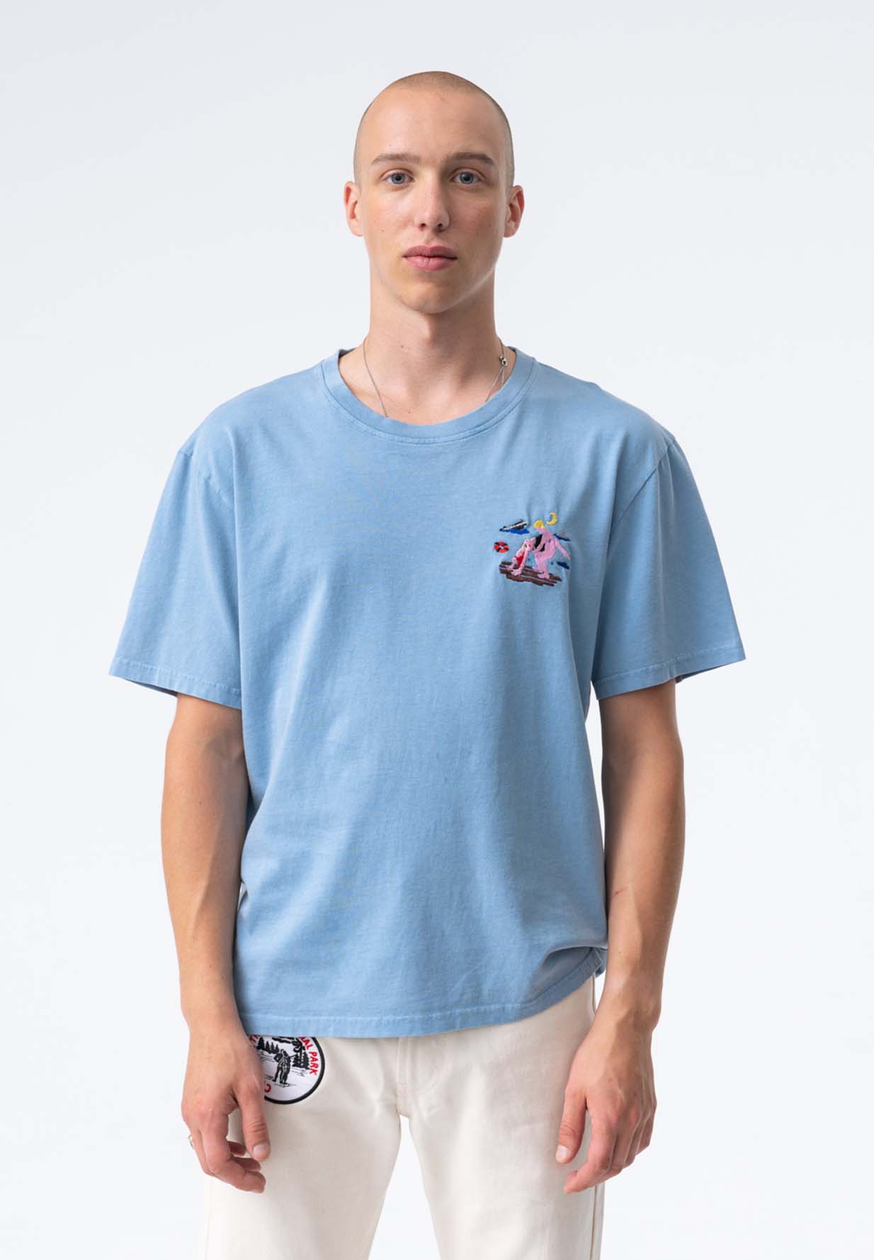 CARNE BOLLENTE T-shirt Sinking Deep washed blue XS