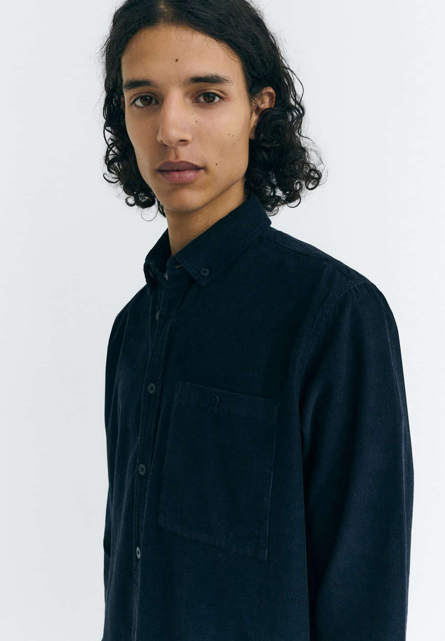 THINKING MU Shirt Corduroy Anto Kopf, Person, Gesicht, Portrait, Hemd