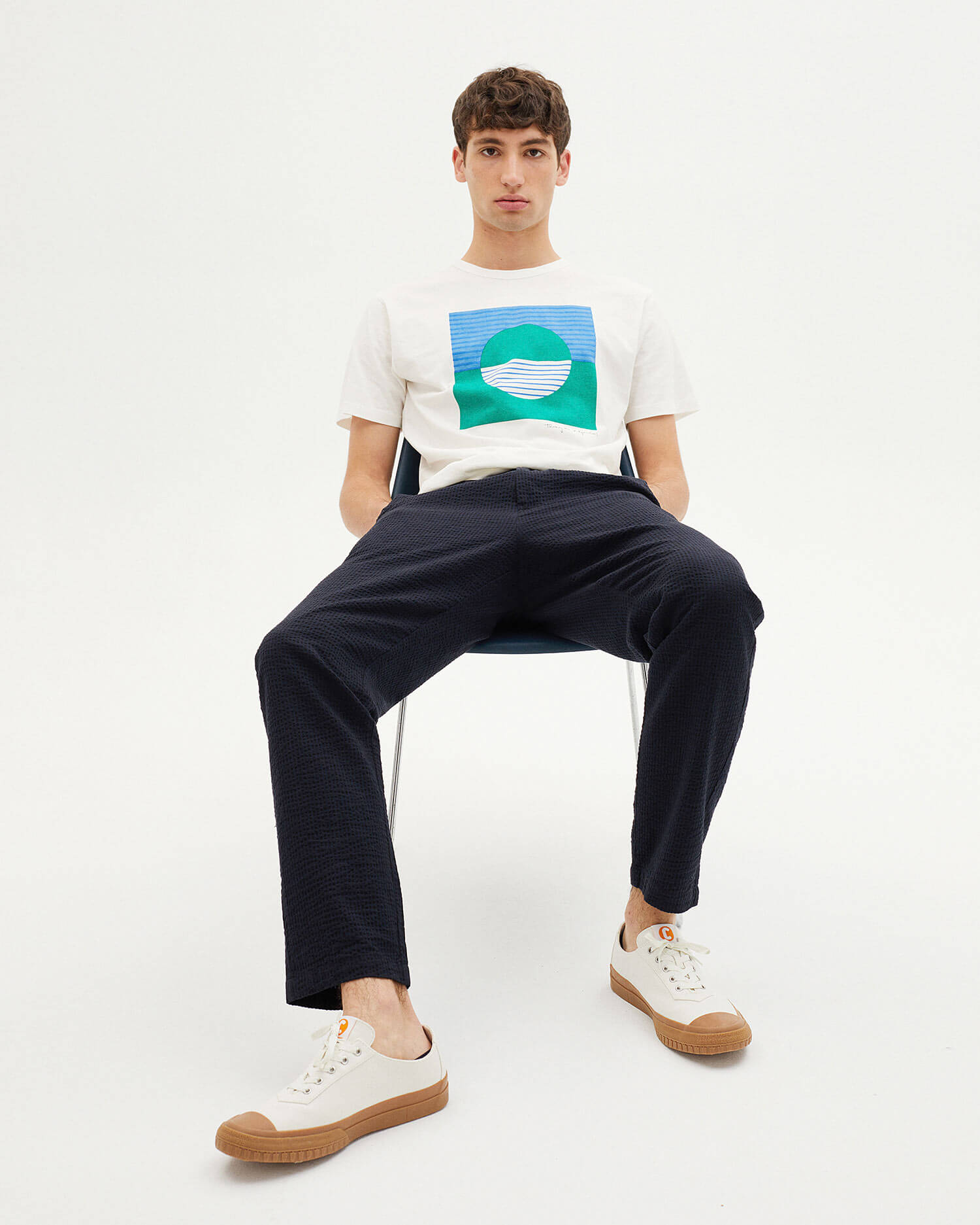 THINKING MU Hose Travel Pants Seersucker THINKING MU Hose Travel Pants Seersucker