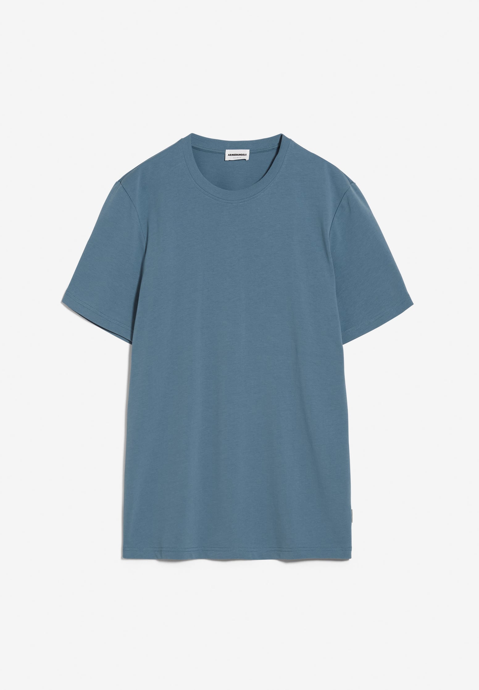 ARMEDANGELS T-Shirt Maarkos Solid blue steel M