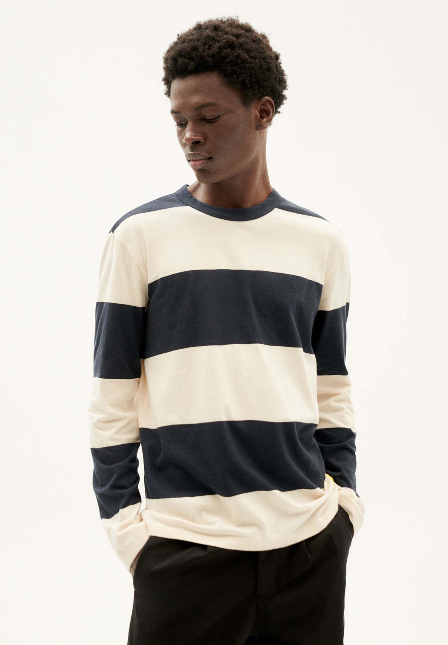 THINKING MU Emilio Stripes T-Shirt navy XL