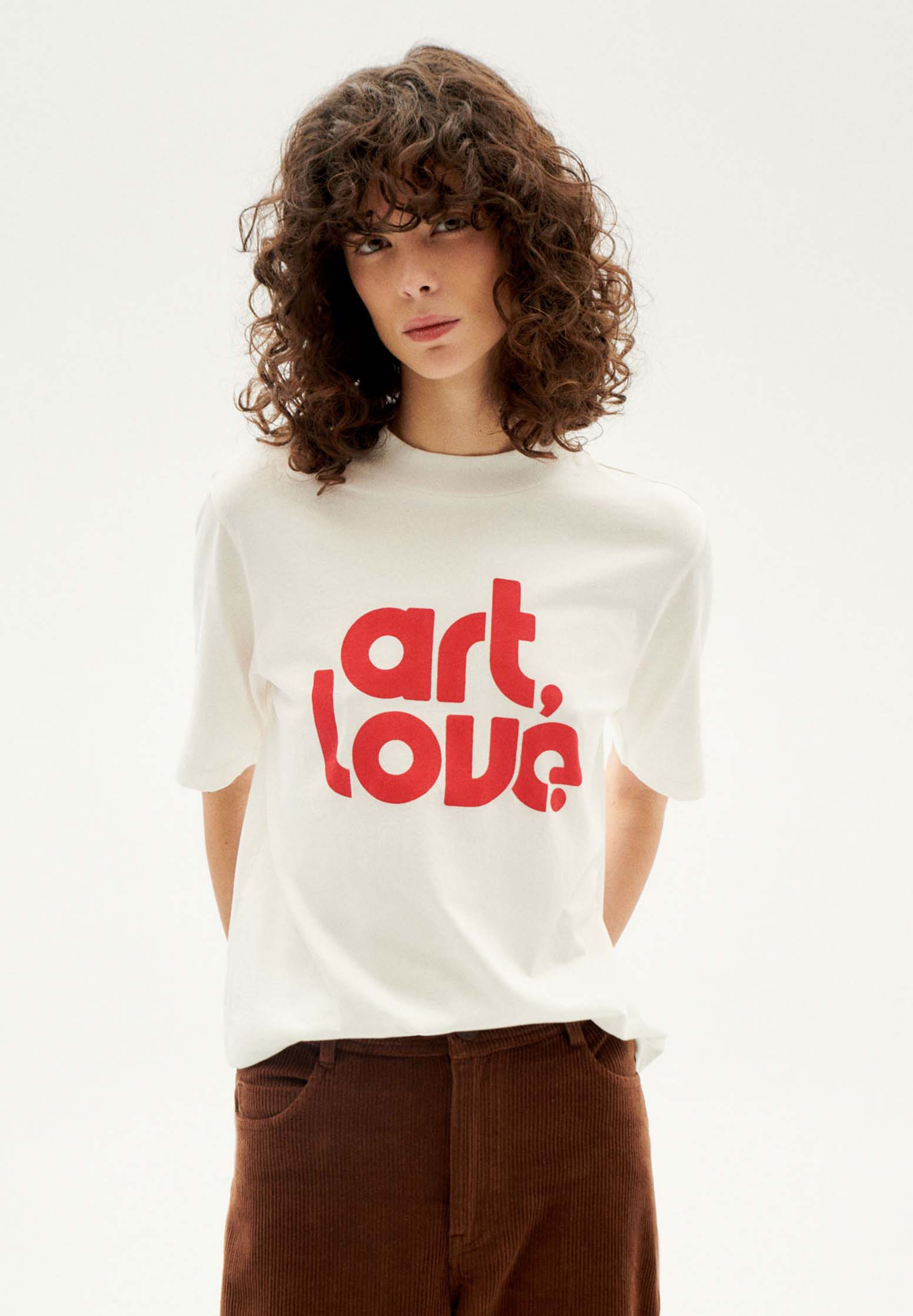 THINKING MU Art&Love Mock T-Shirt snow white XL