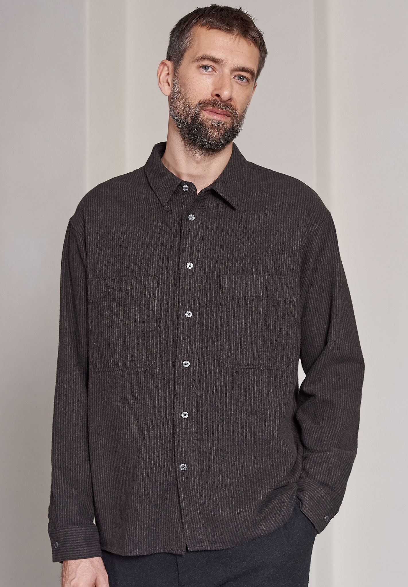 ABOUT COMPANIONS Shirt Dario Eco Flannel Bekleidung, Hemd, Langarm, Kleid, Hemd, Mantel