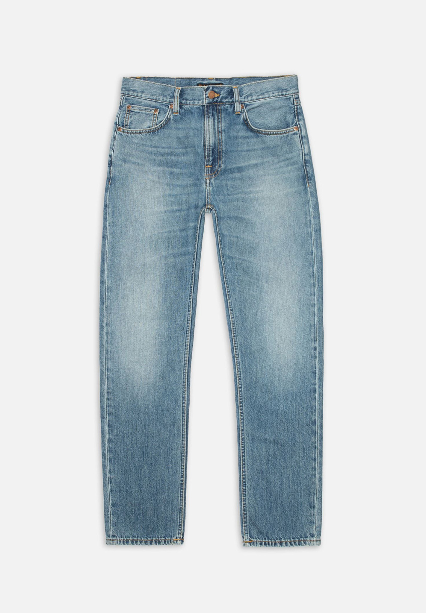 Jeans, Denim, Blau, Straight Leg, Classic
