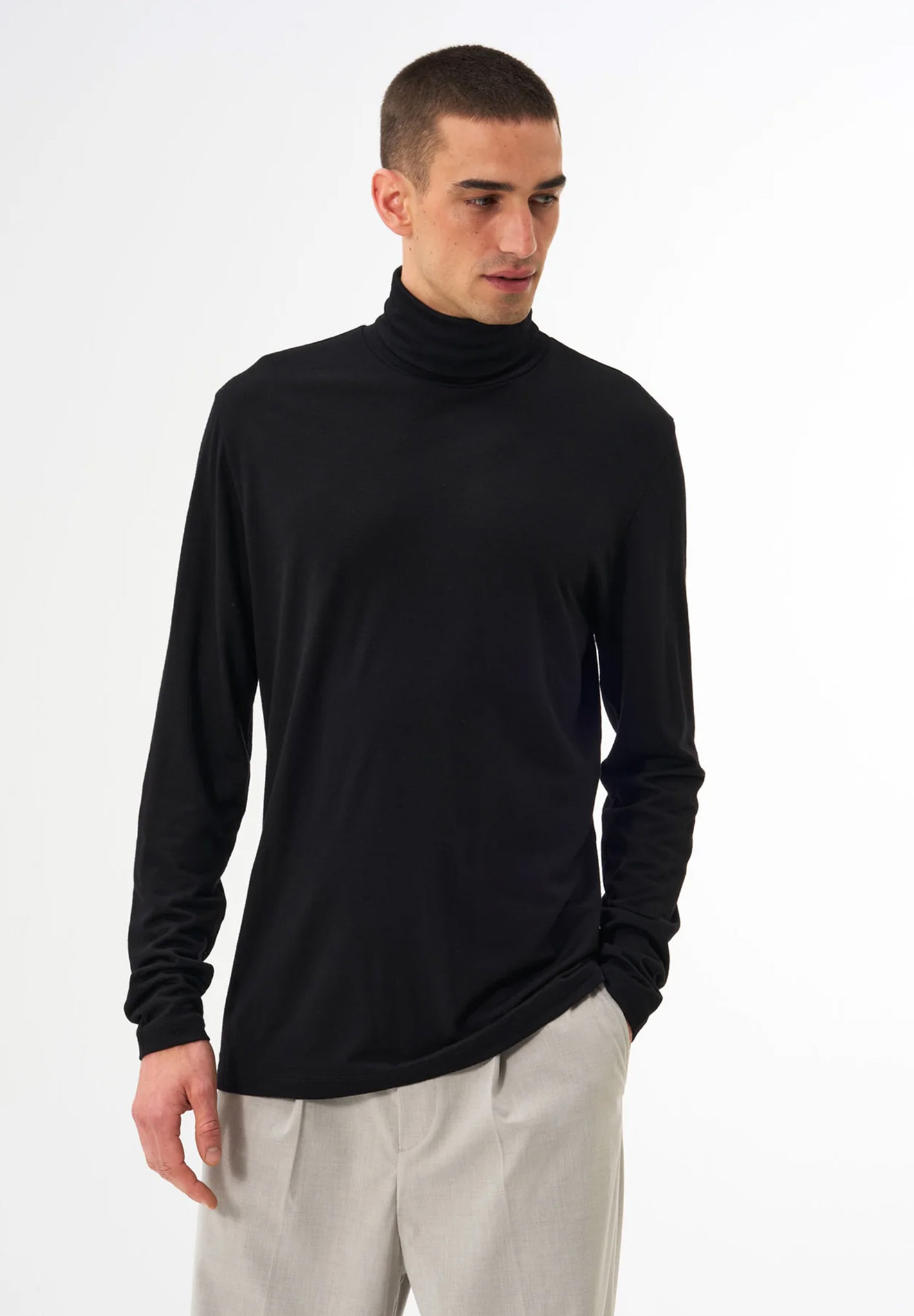 PINQPONQ Turtleneck Merino Men 'Cover' Langarm, Ärmel, Erwachsener, Mann, Person