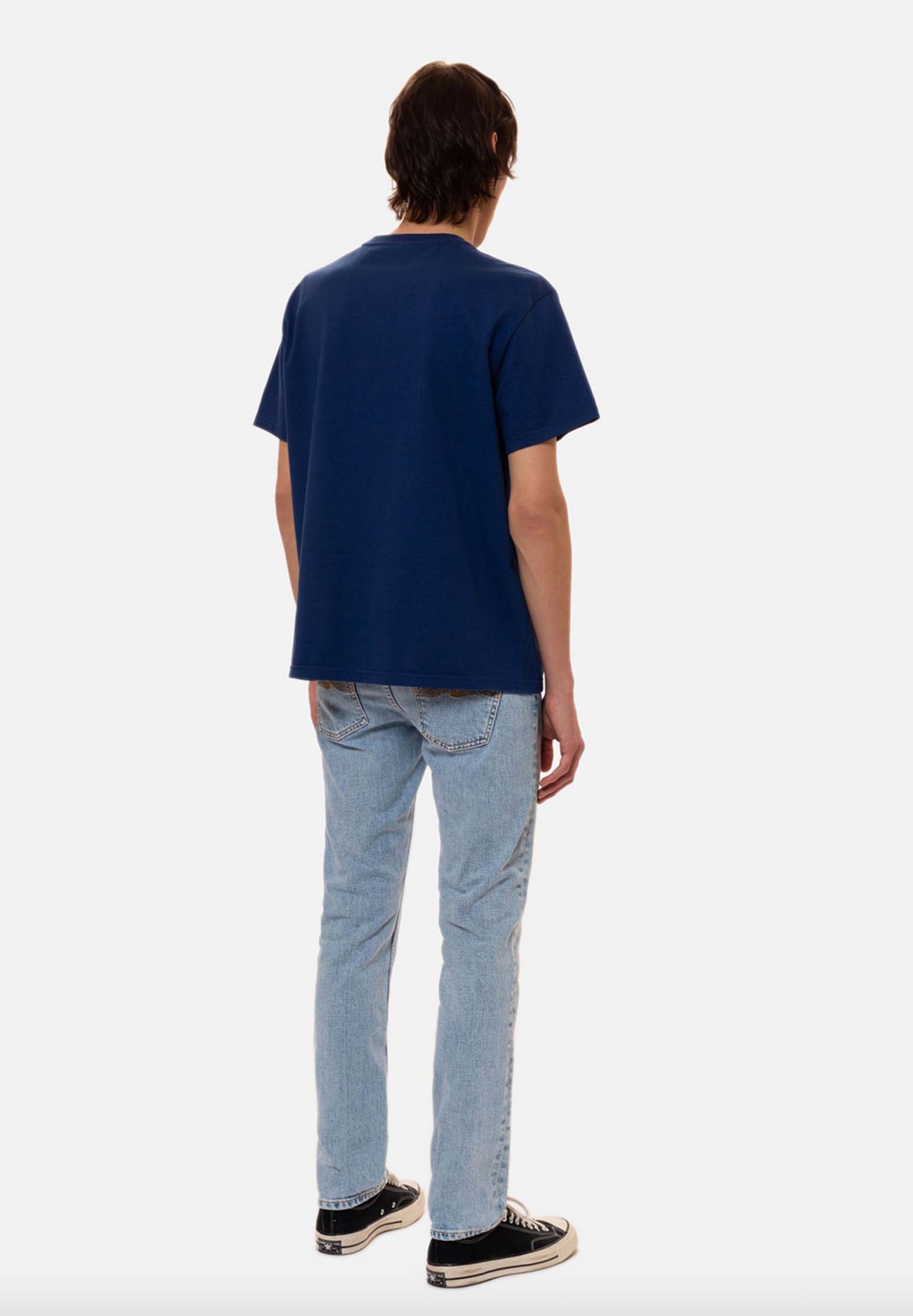 NUDIE JEANS Leffe Pocket Tee french blue L