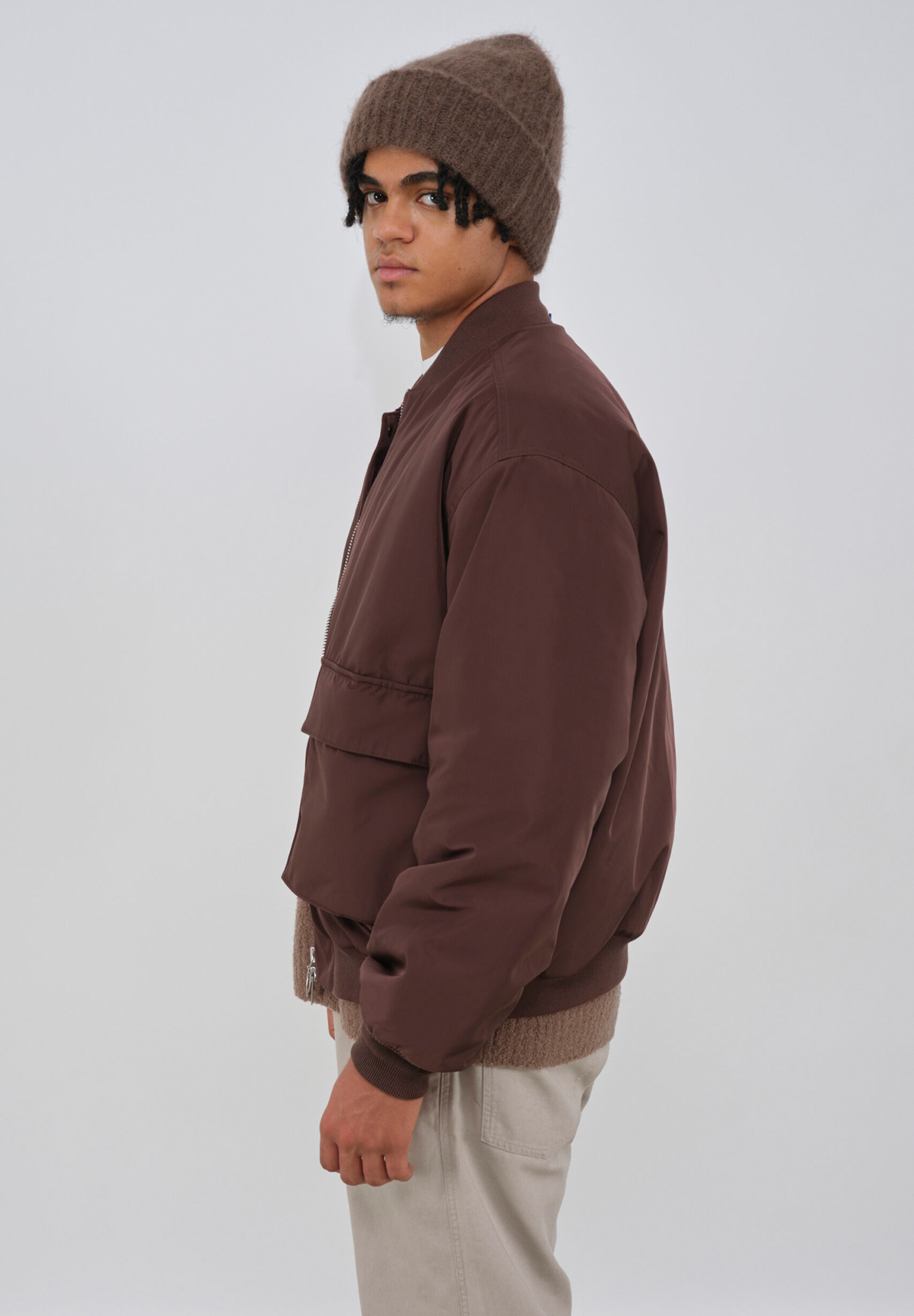 Hut, Mütze, Person, Pullover, Mantel