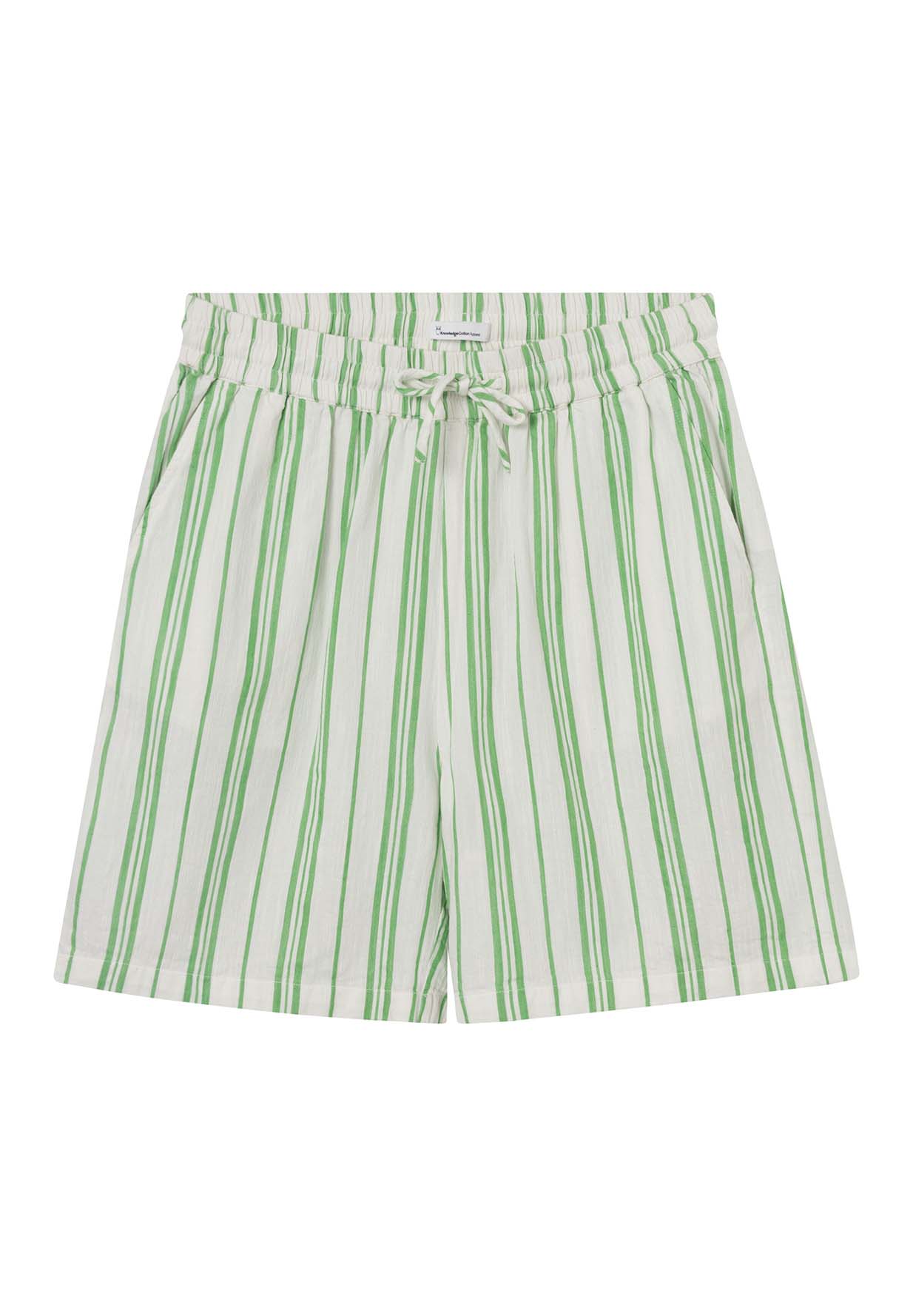 KNOWLEDGECOTTON APPAREL Cotton Elastic Waist Shorts stripe XS