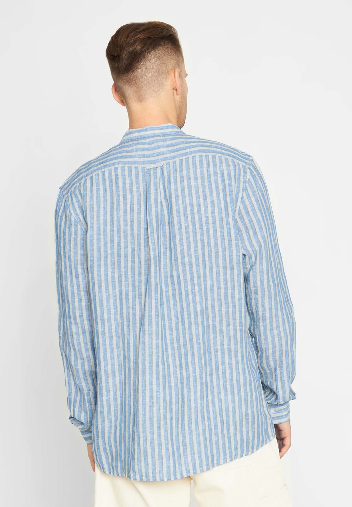 KNOWLEDGECOTTON APPAREL Langarm Hemd Striped Linen S