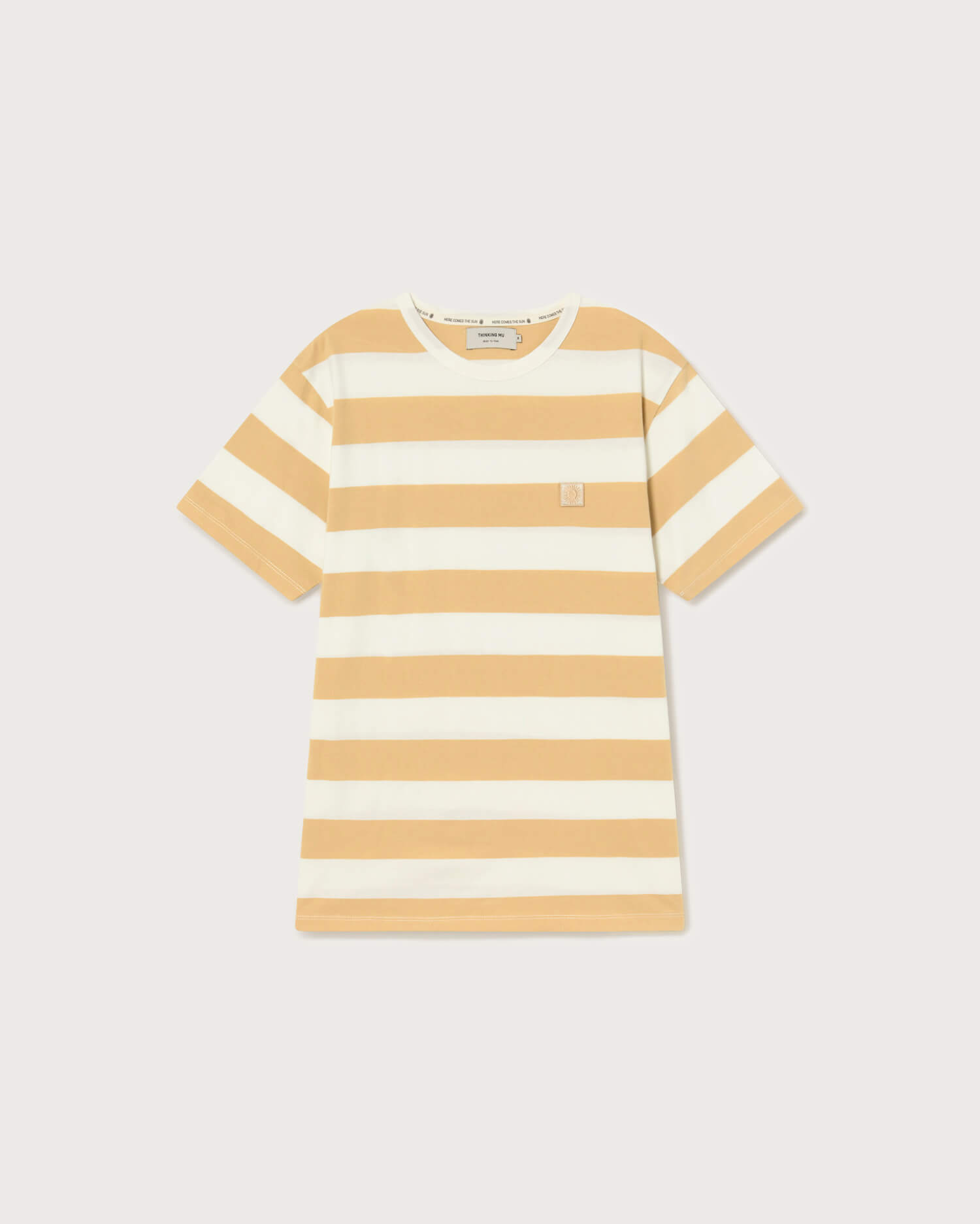 THINKING MU T-Shirt Mustard Stripes curry XL