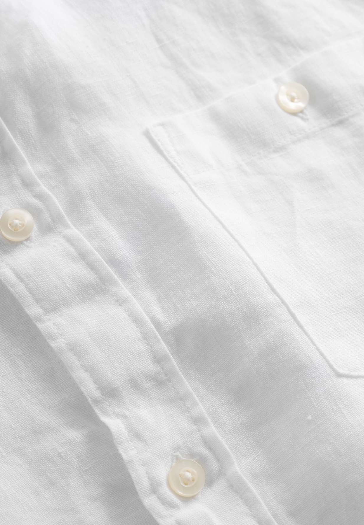 KNOWLEDGECOTTON APPAREL Custom Fit Linen Shirt bright white S