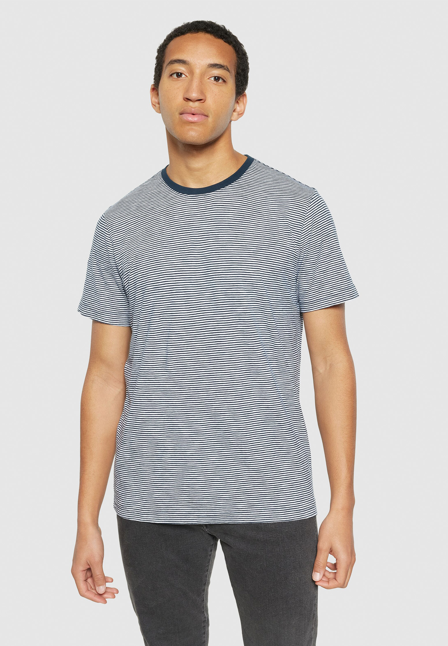 KNOWLEDGECOTTON APPAREL Striped Basic Tee