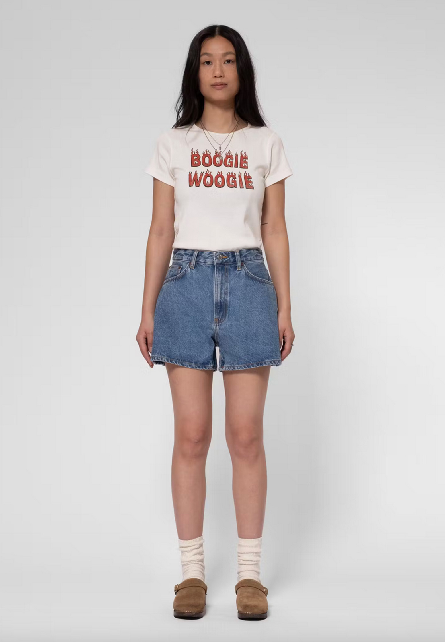 NUDIE JEANS Maeve Shorts Kurze Hose, Weiblich, Mädchen, Person, Jugendlich