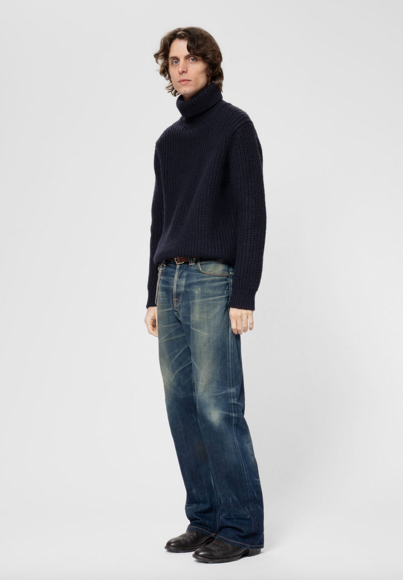 NUDIE JEANS August Chunky Rollneck Knit