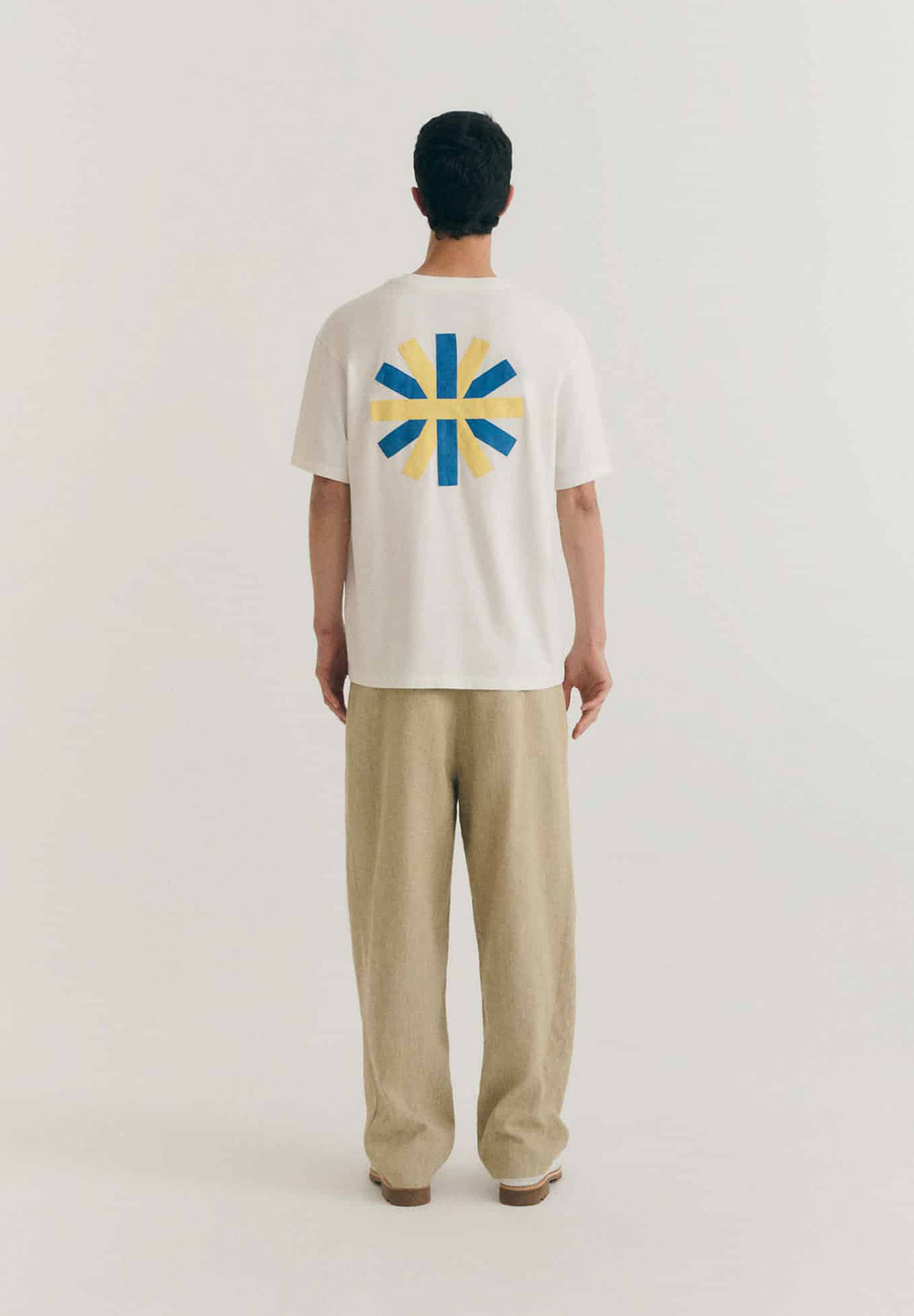 T-Shirt, Rückseite Grafik, Weißes T-Shirt, Kurzarm, Casual Oberteil