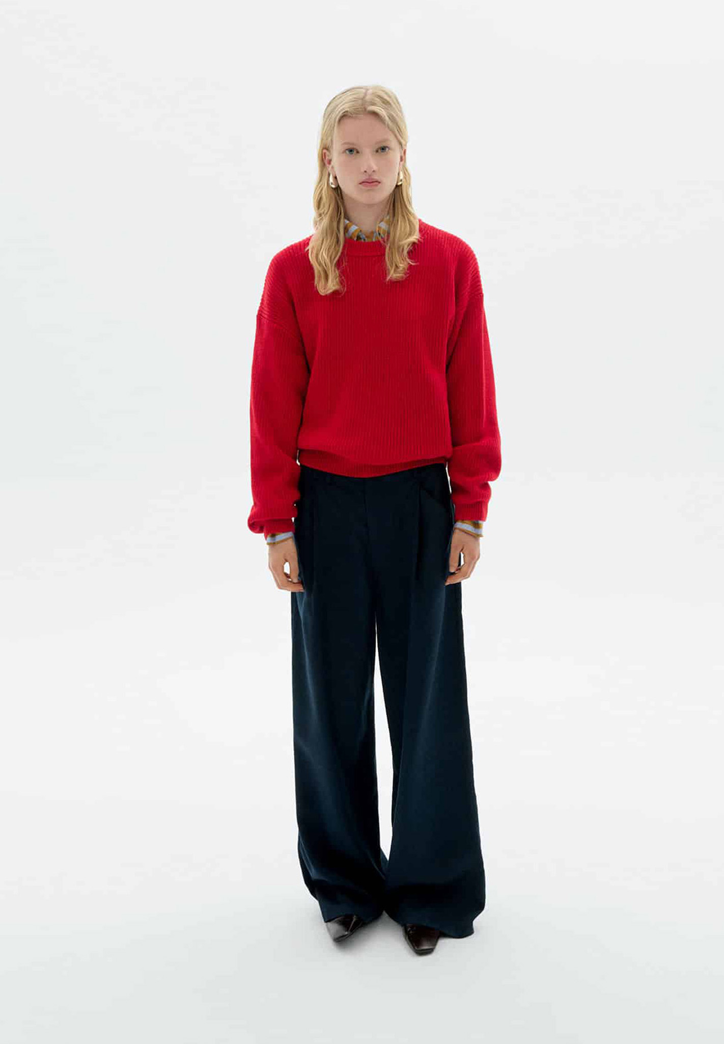 THINKING MU Knitted Sweater Carmen Hosen, Strickwaren, Pullover, Langarm, Sweatshirt
