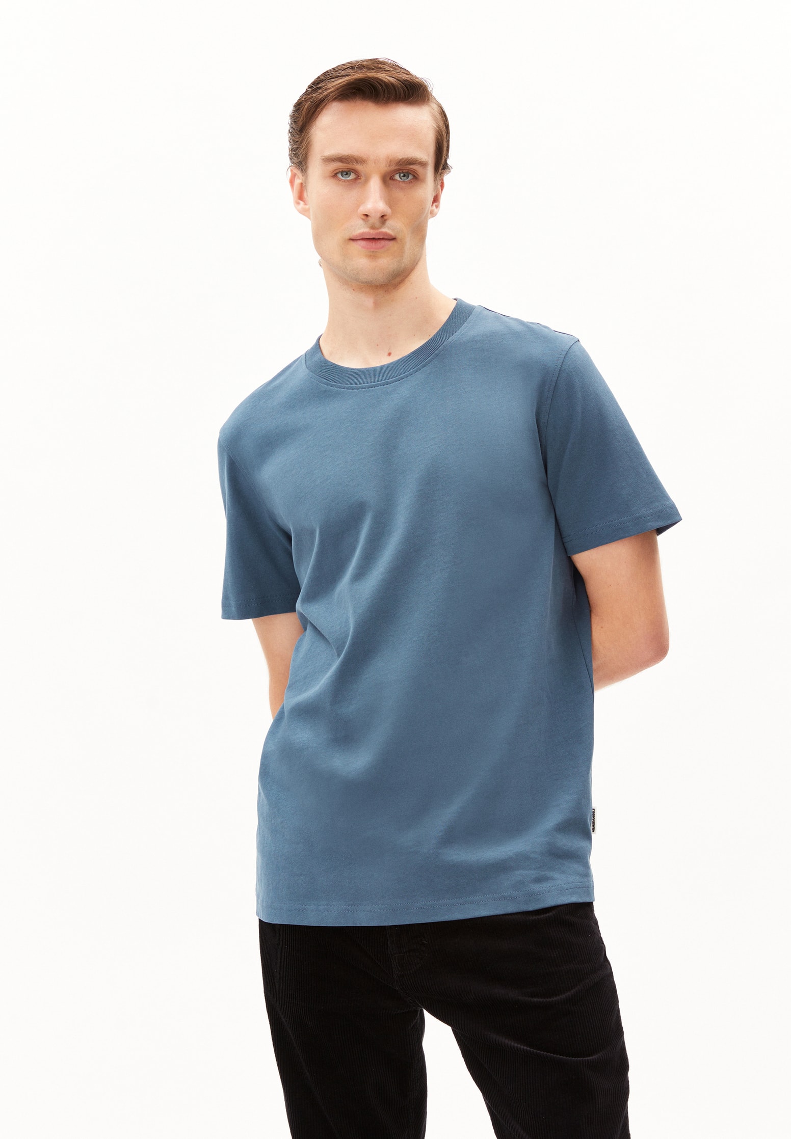 ARMEDANGELS Maarkos T-Shirt iron blue S